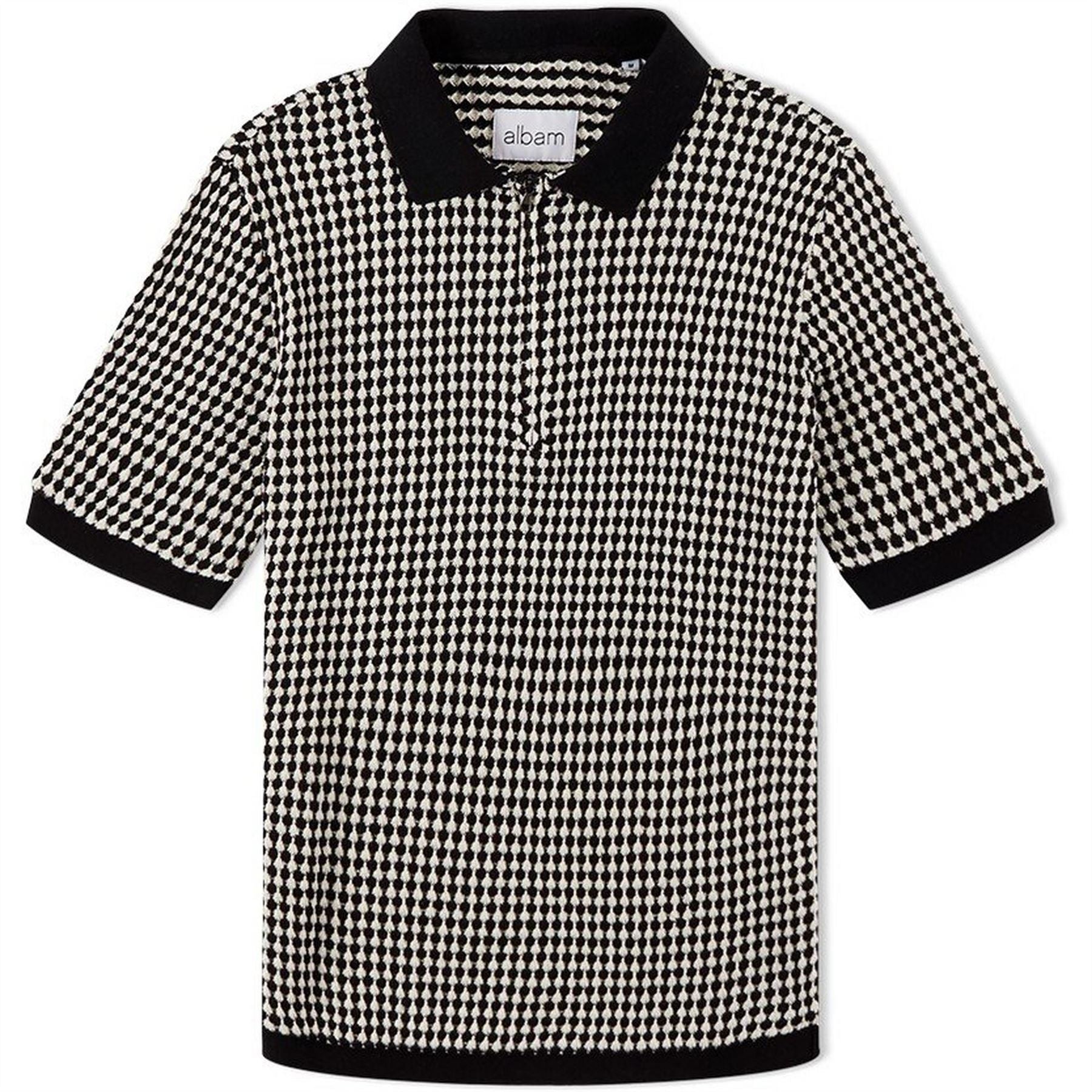 Albam Short Sleeve Zipped Collar Polo Shirt