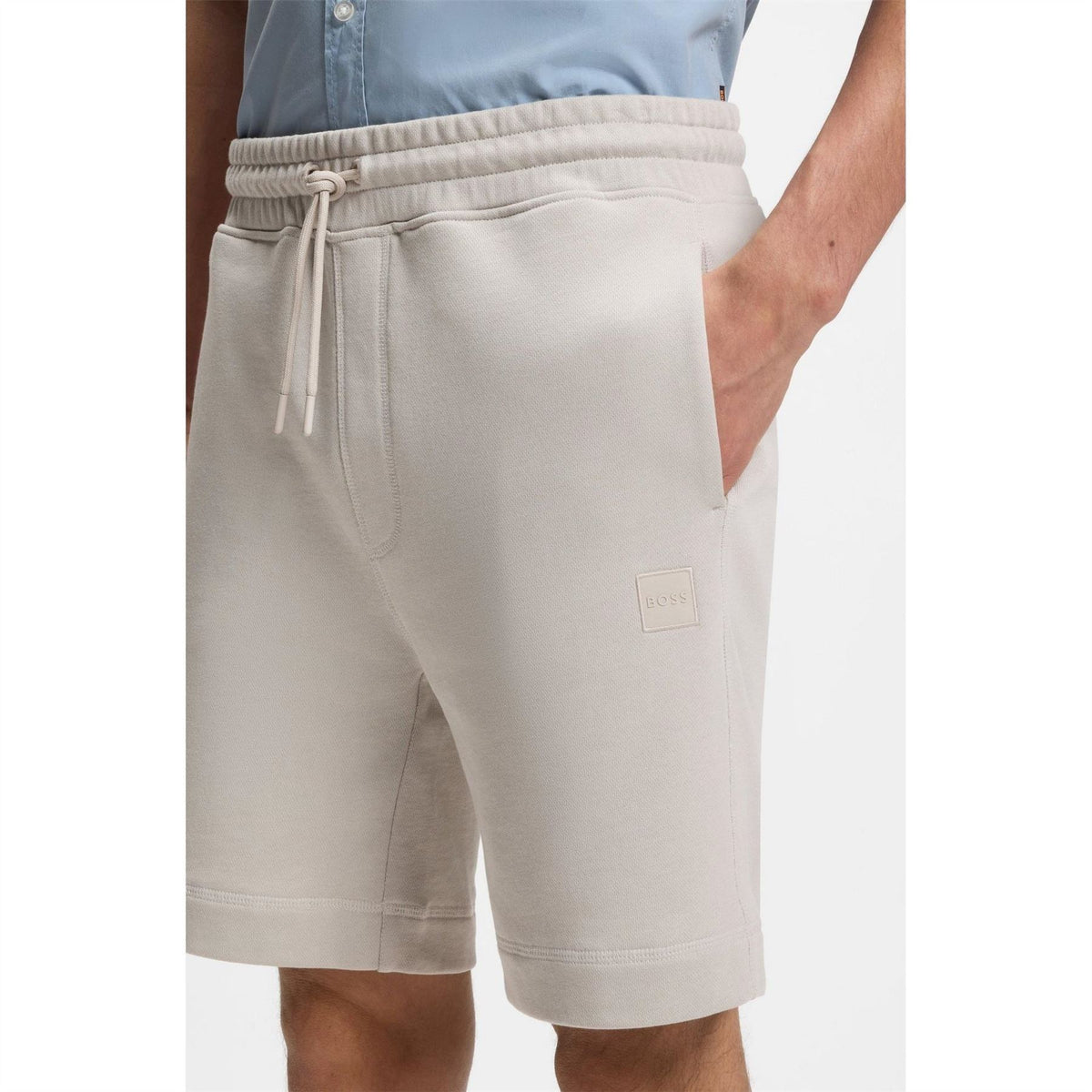 Boss Orange Mid Length Elasticated Drawstring Fleece Shorts
