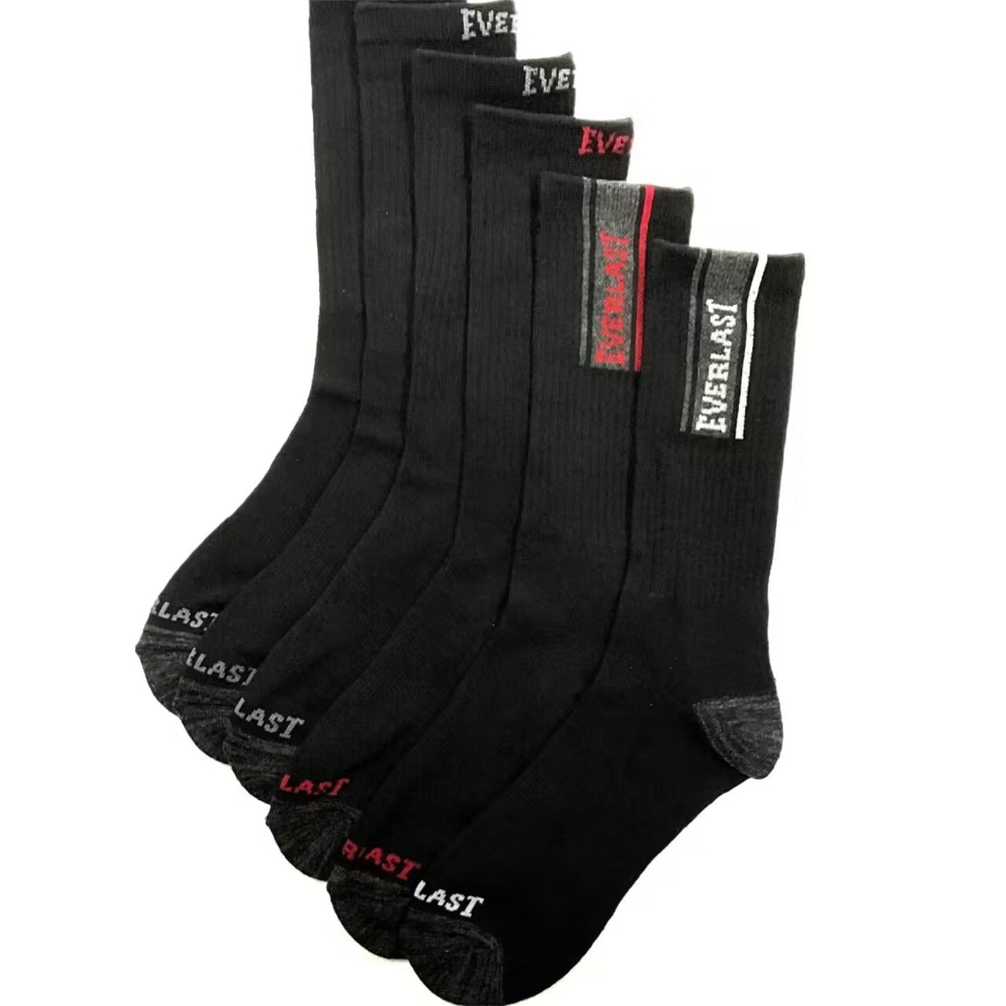 Everlast Mens 6pk Crew Sock