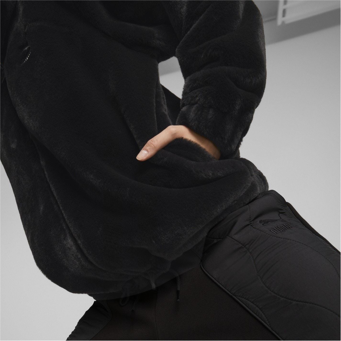 Puma Womens Classic Faux Fur Jacket