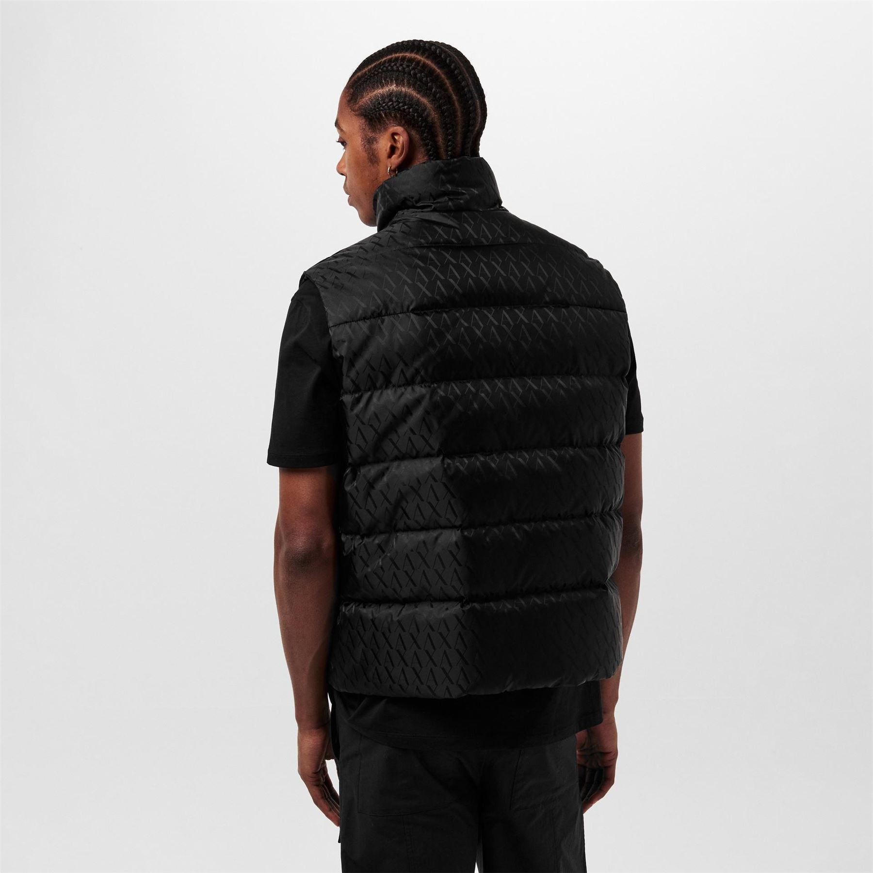 Armani Exchange Exchange All Over Logo Zip Pocket Gilet