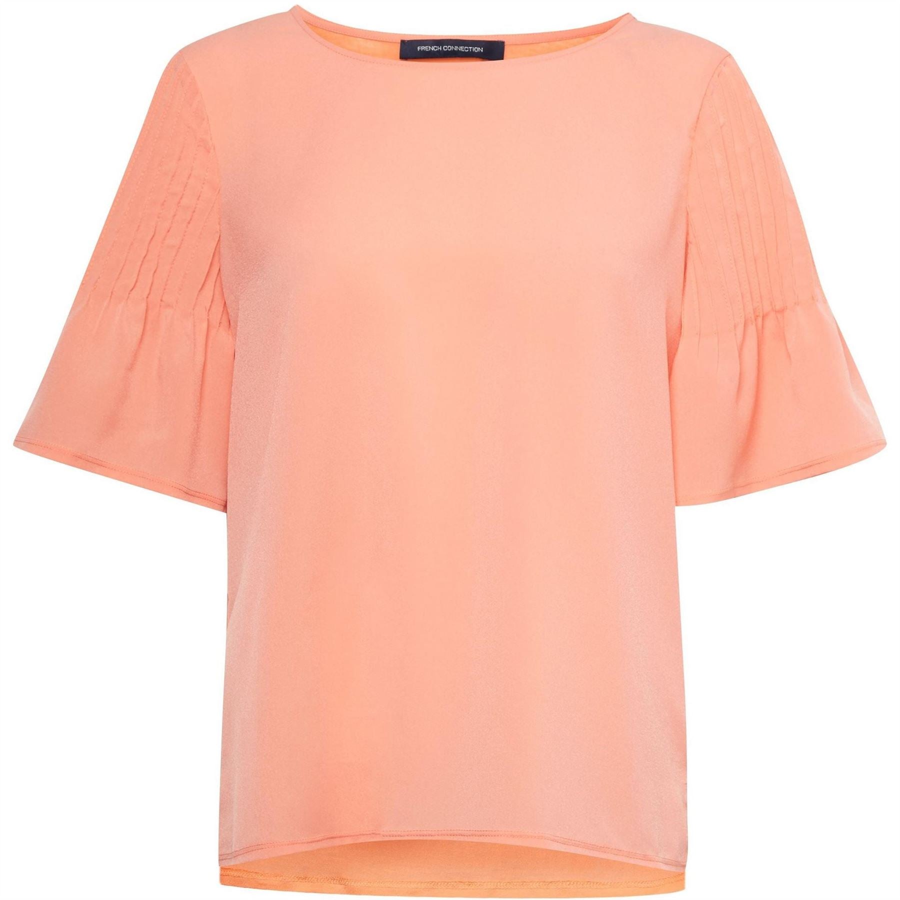 French Connection Crepe Pintuck Shoulder T-Shirt