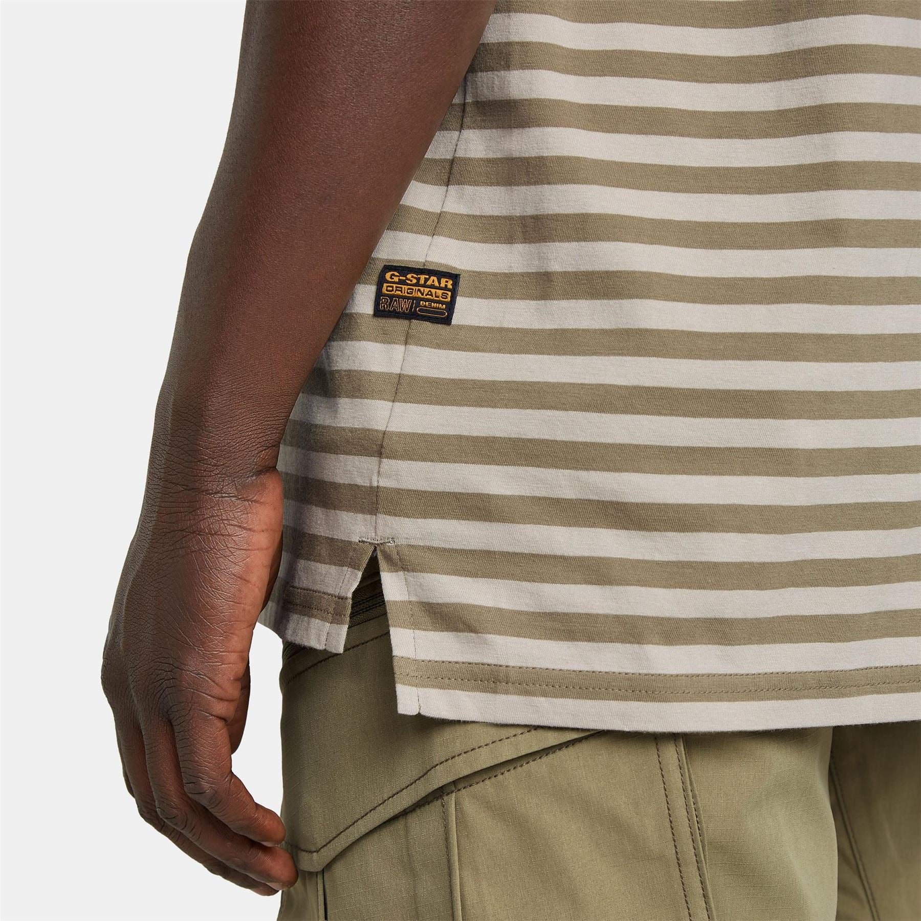 G Star Striped Crew Neck Short Sleeve Jersey T-Shirt