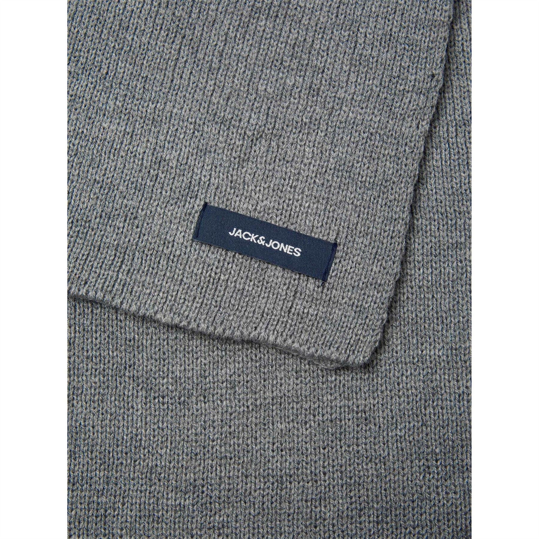 Jack and Jones Solid Knit Scarf with Woven Label