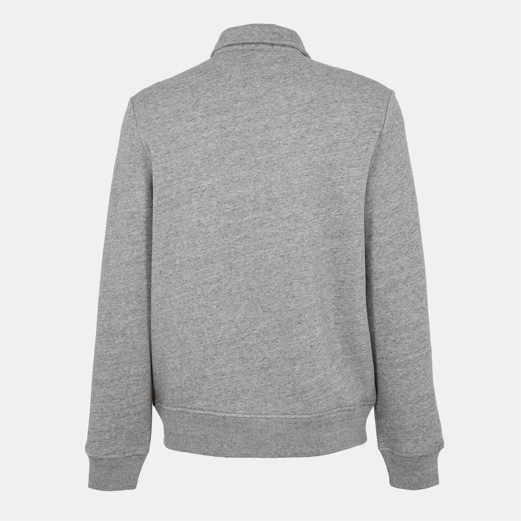 Polo Ralph Lauren Solid Patterned Quarter Zipper Ribbed Cuff Sweat Jacket