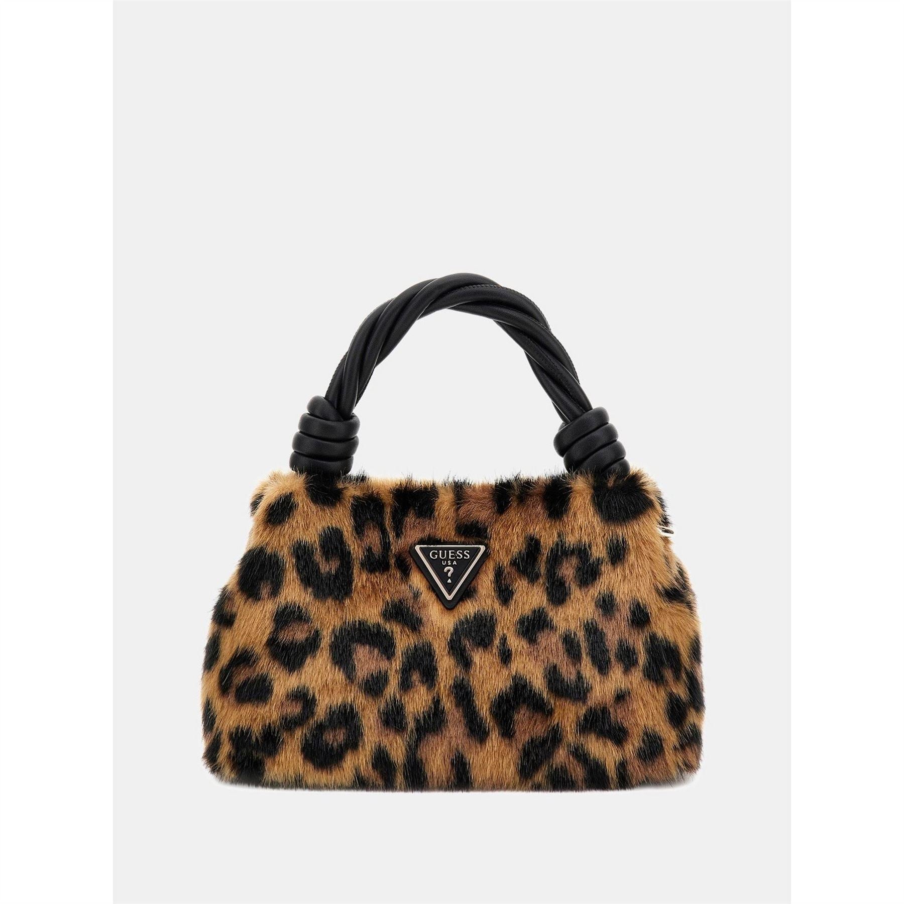 Guess Shaida Toph Leopard Patterned Trapezoid Tote