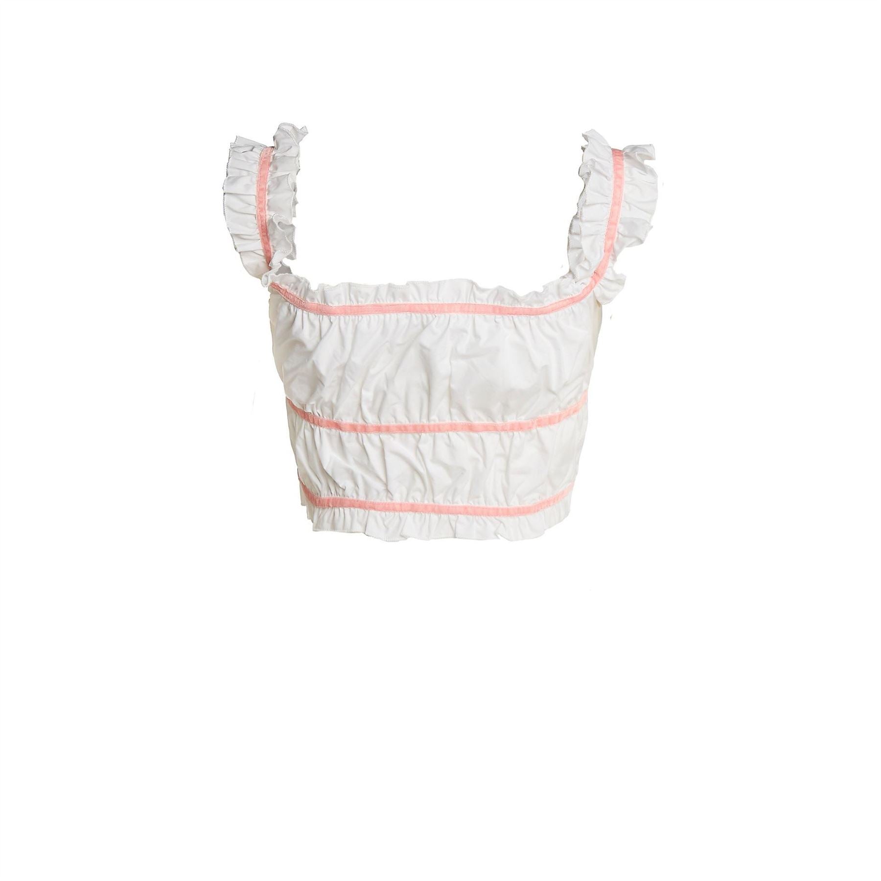 Collective The Label The Label White Lace Up Crop Top