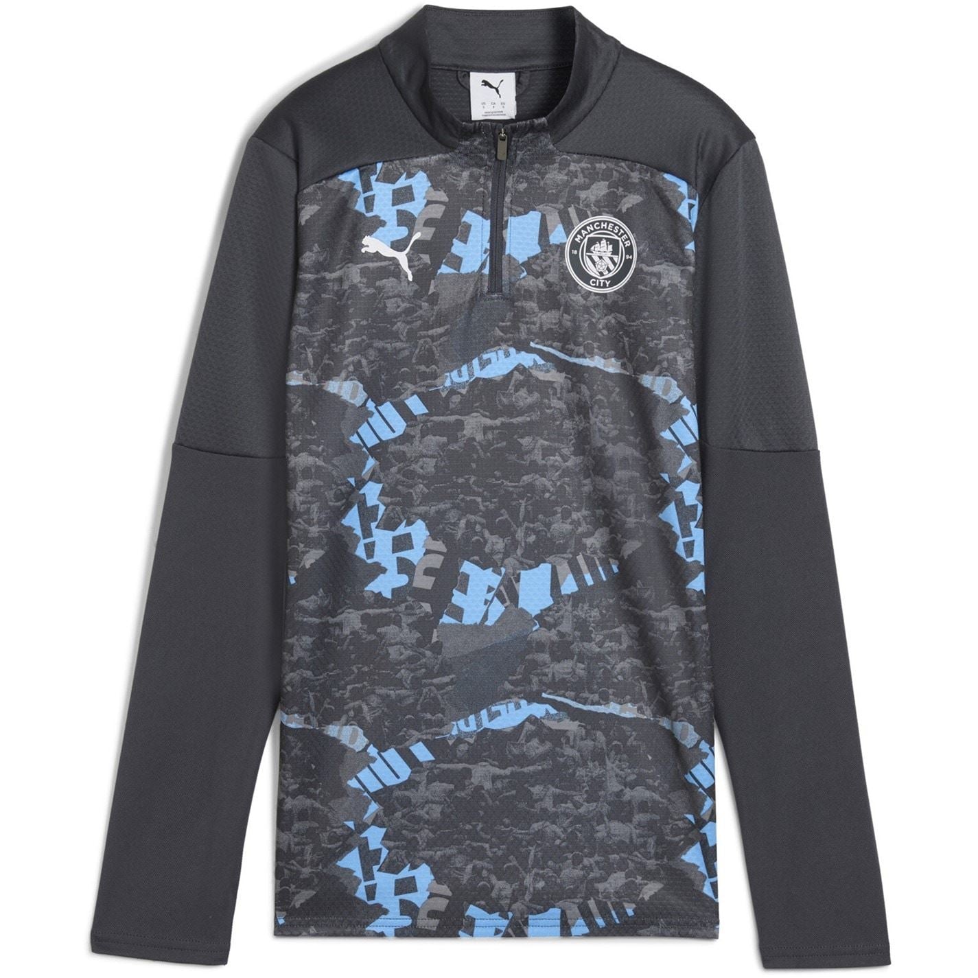 Puma Womens Manchester City Pre Match Quarter Zip Top 2024 2025
