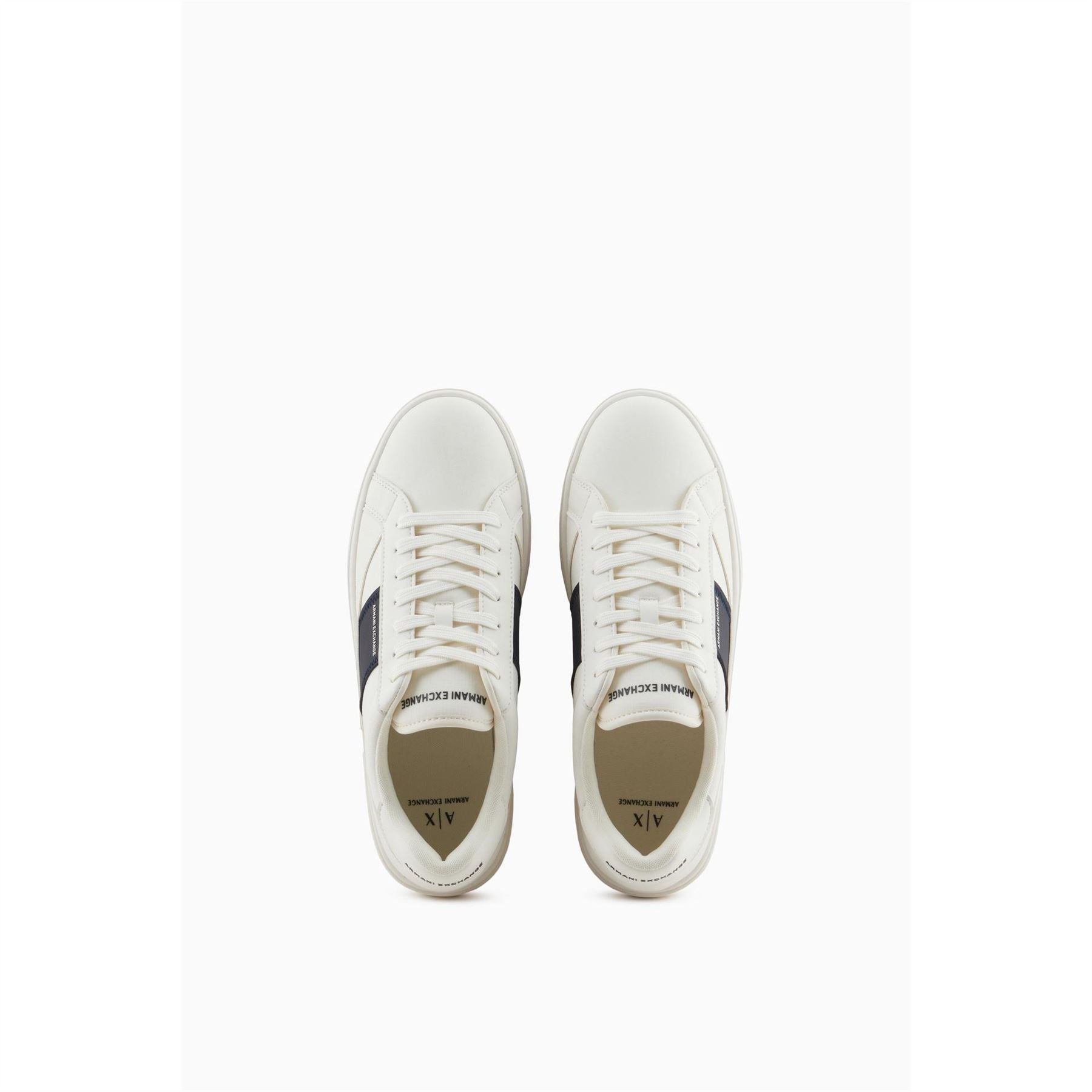 Armani Exchange Low Top Round Toe Flat Heel Sneakers