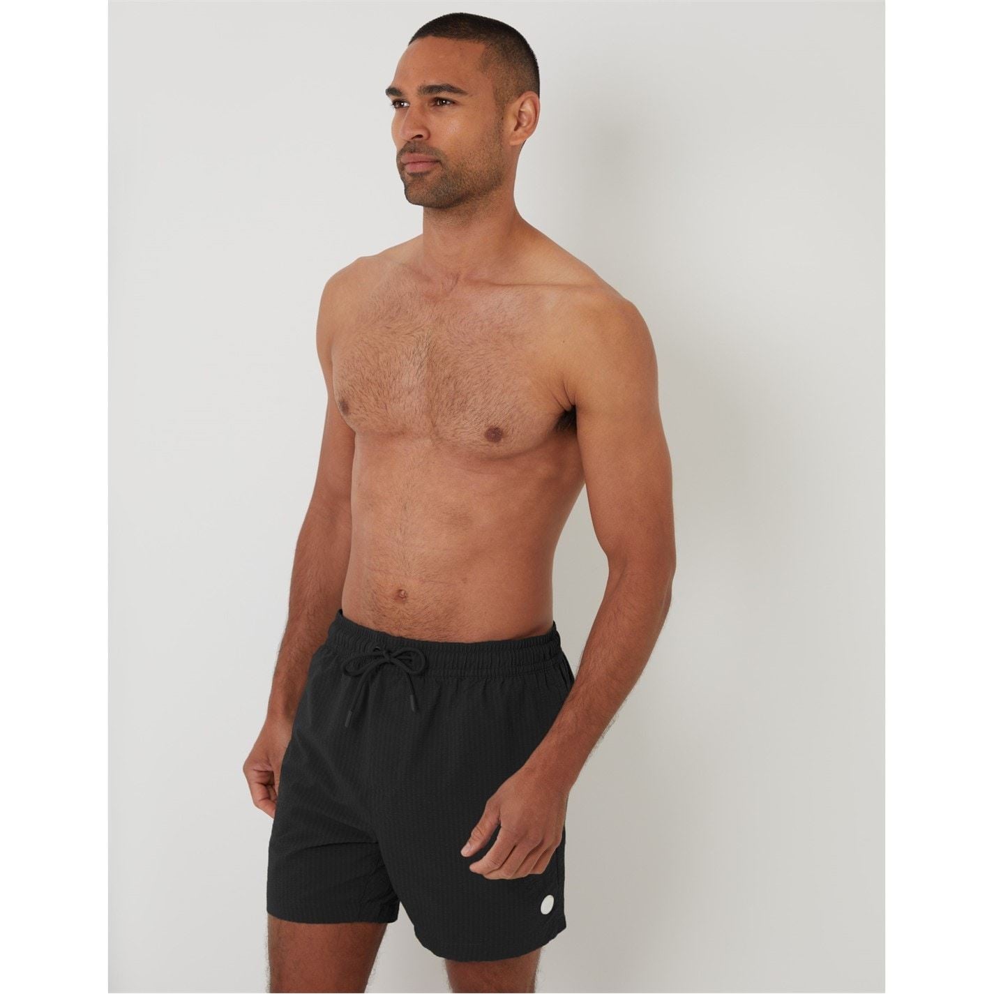 Threadbare Rola Relaxed Fit Textured Swim Shorts
