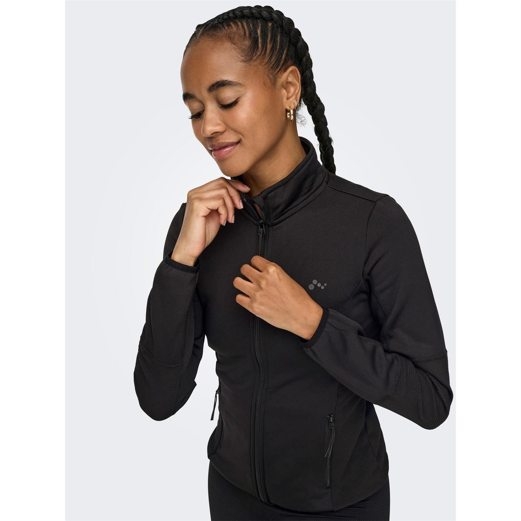 Only Play Solid Patterned Softshell Jacket
