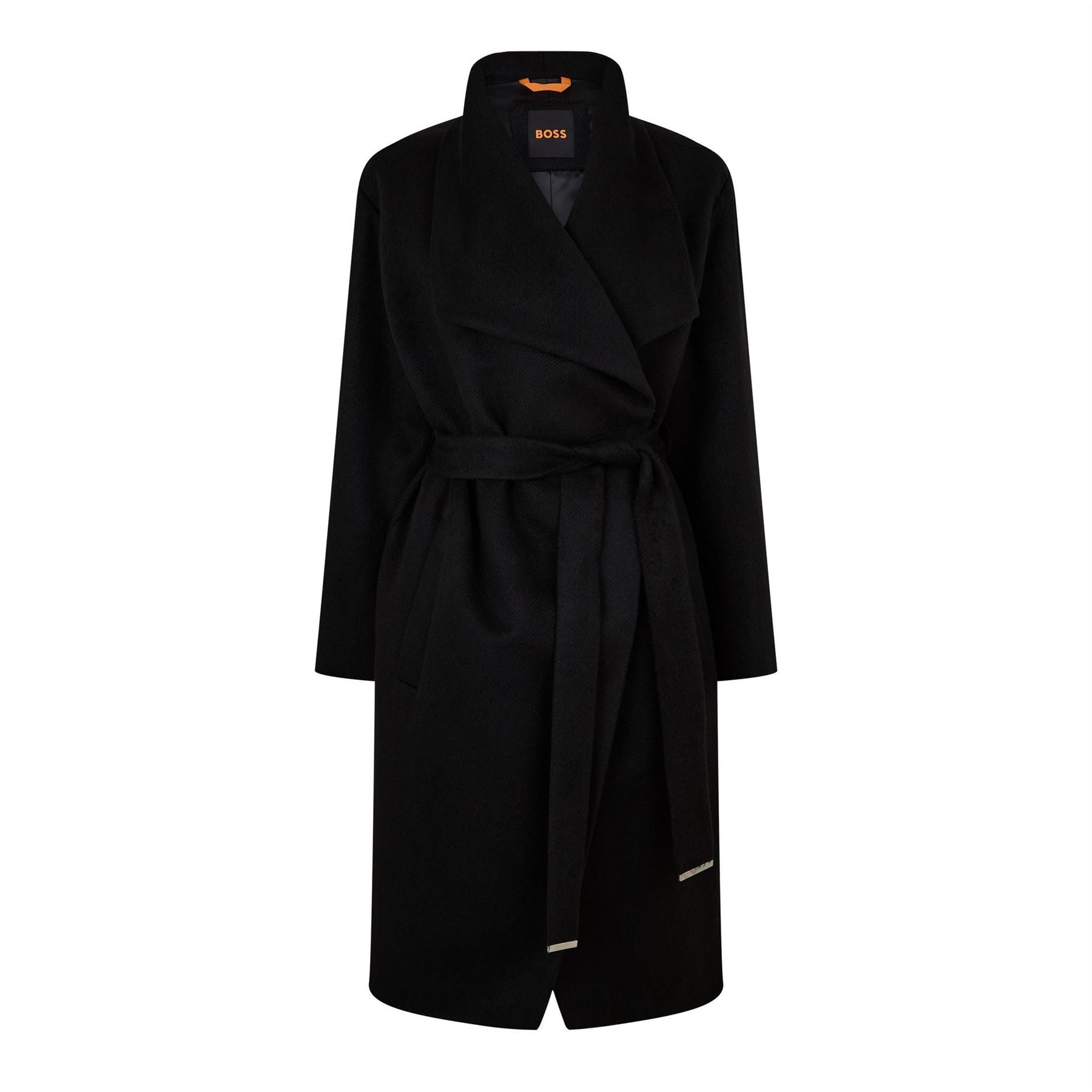 Boss BOSS Caylina  Orange Knee Length Long Sleeve Overcoat