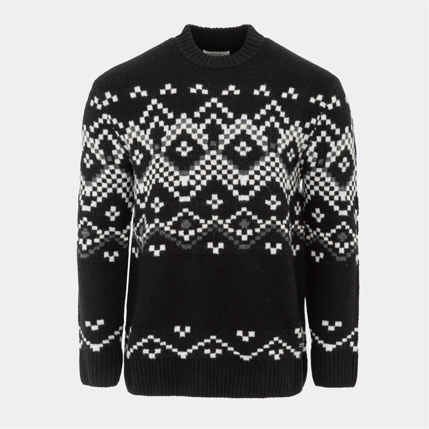 Firetrap Mens Pattern Crew Jumper