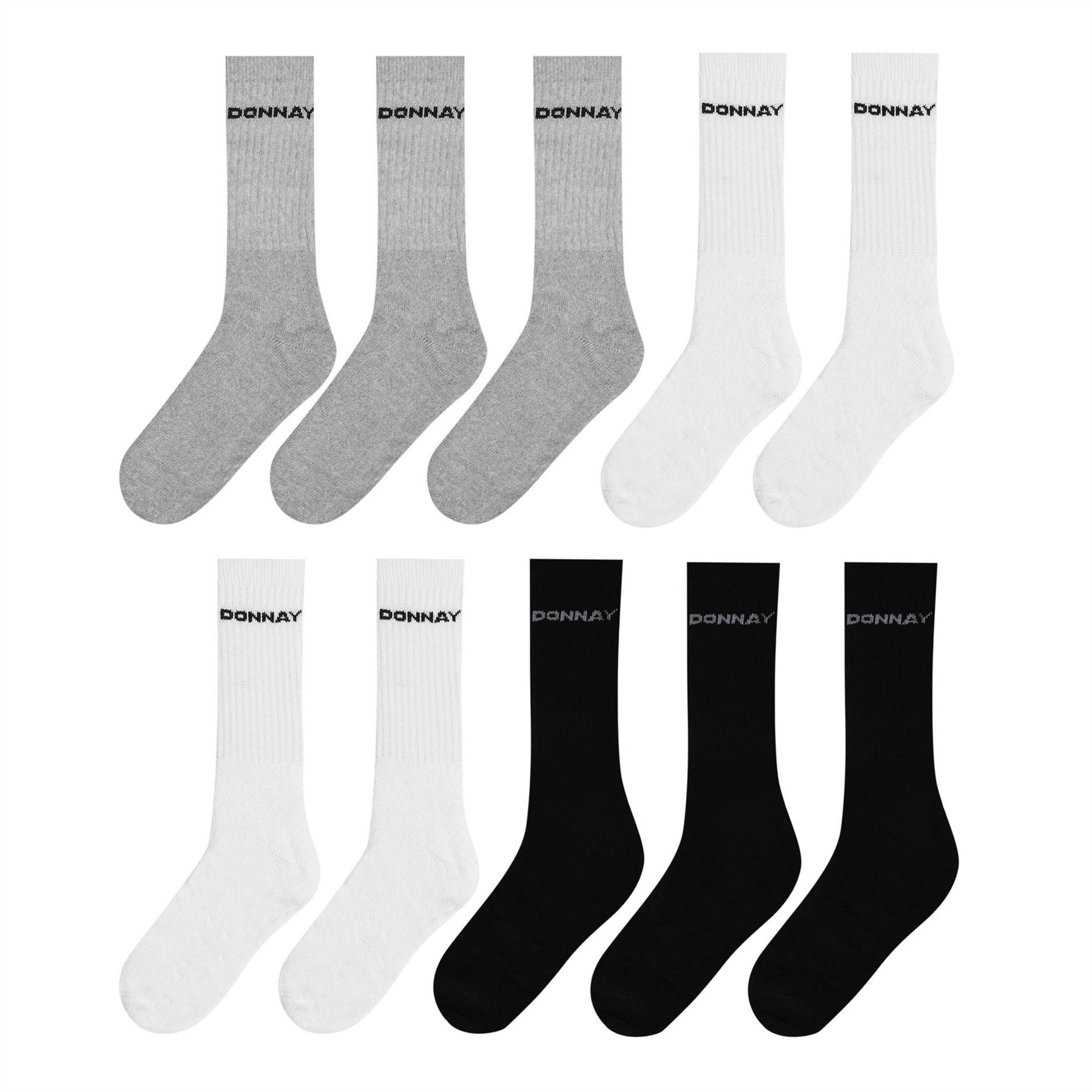 Donnay Mens Crew 10 Pack Sports Socks