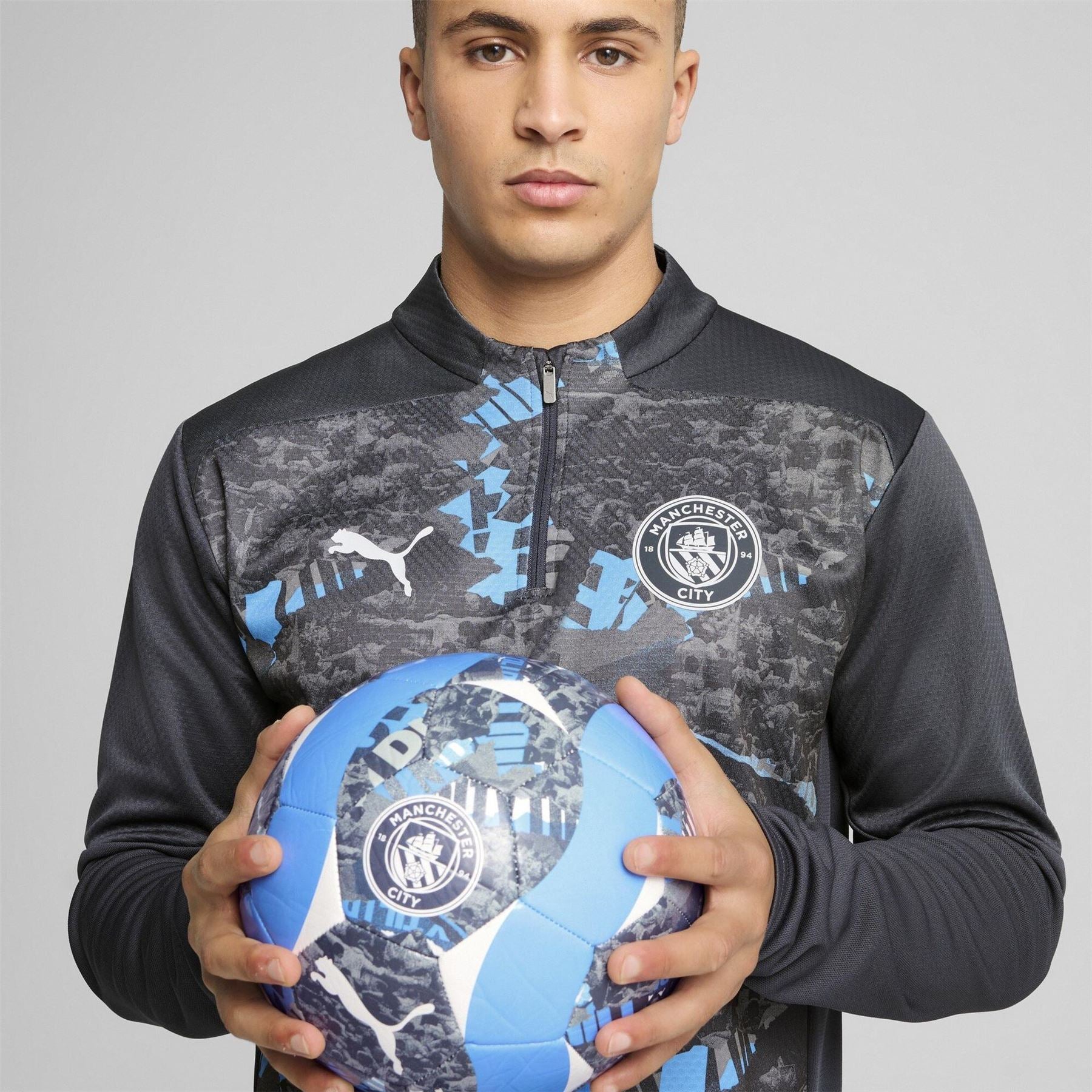 Puma Manchester City Pre Match Quarter Zip Top 2024 2025 Adults