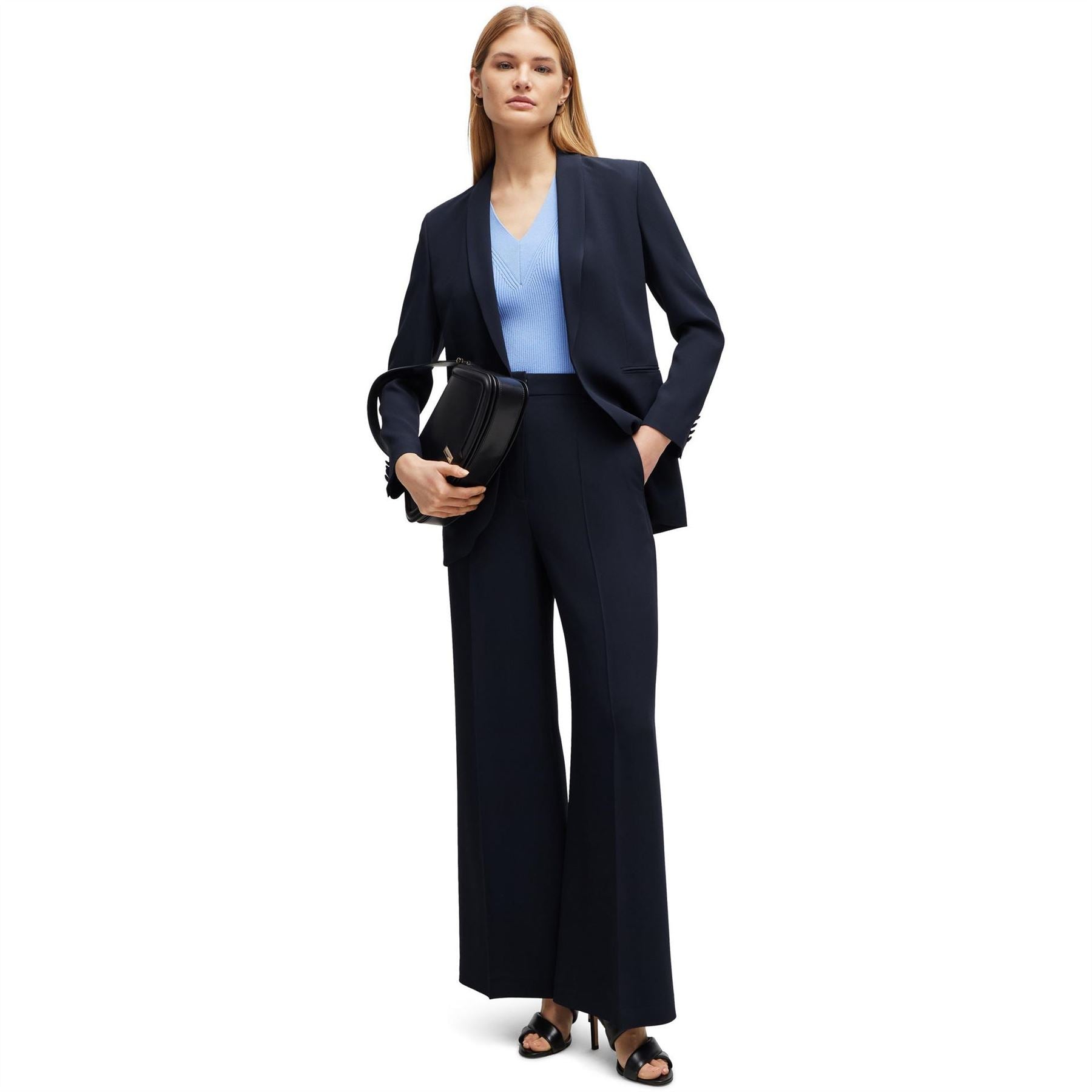 Boss Tikela Straight Leg Trousers, Straight Leg Design