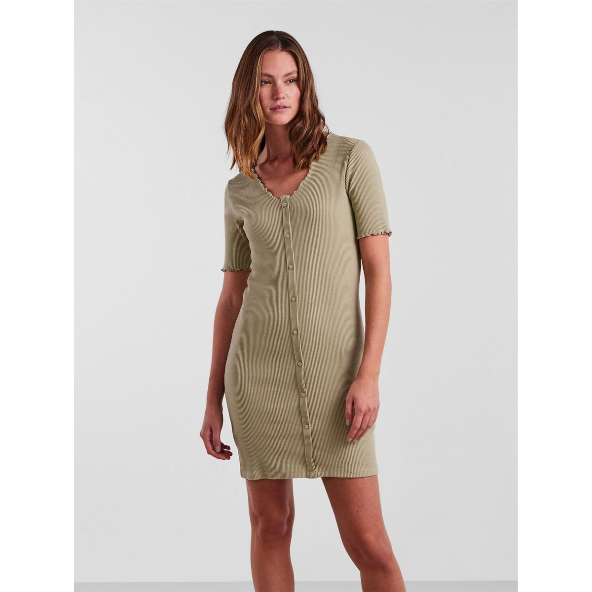 Pieces Nukisa V-Neck Mini Bodycon Dress