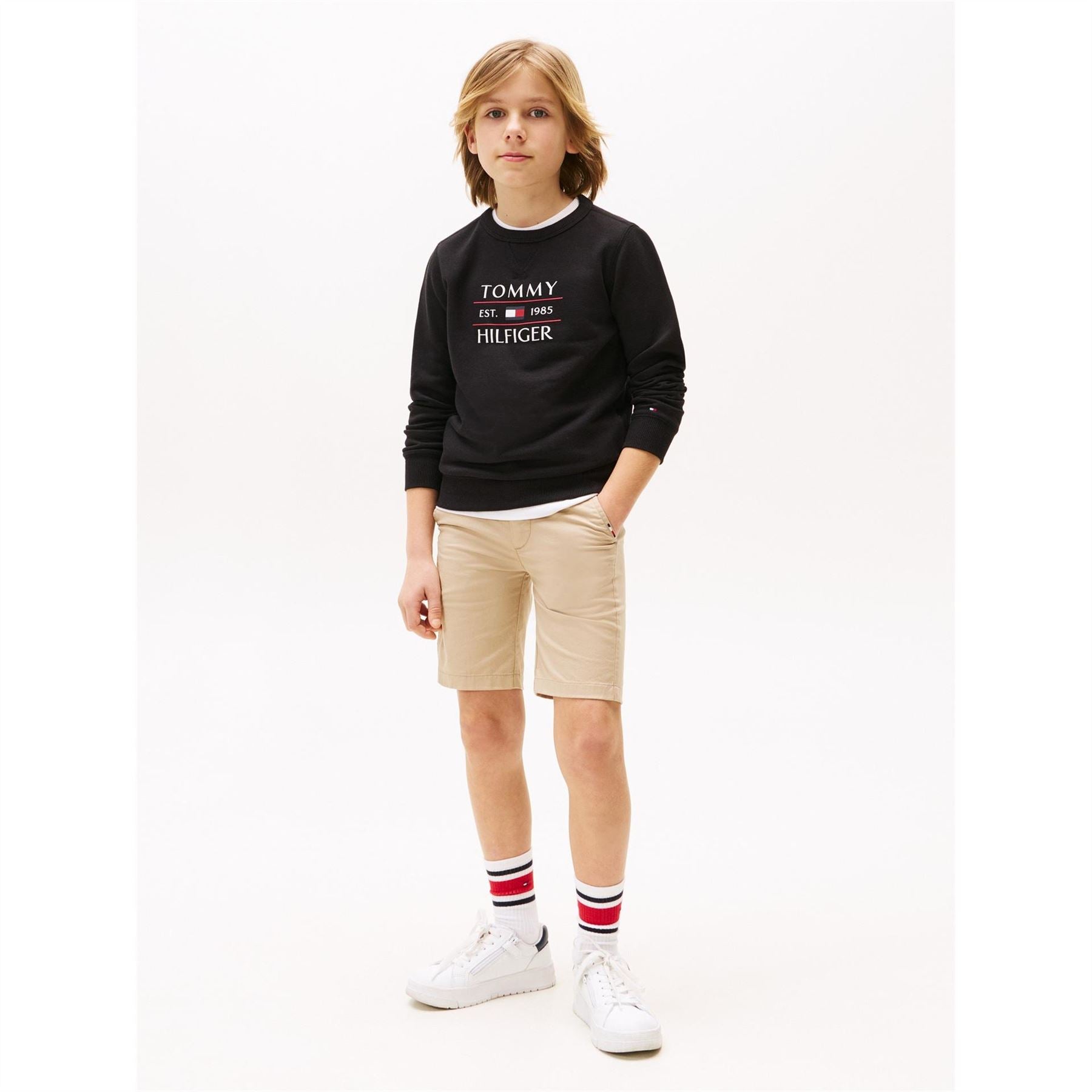 Tommy Hilfiger Flag Regular Fit Crew Neck Sweatshirt