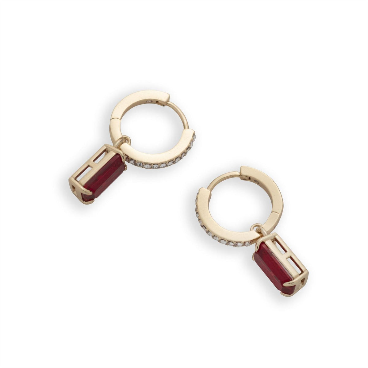 Lauren by Ralph Lauren Ralph Lauren Pave Huggie Hoop Earrings