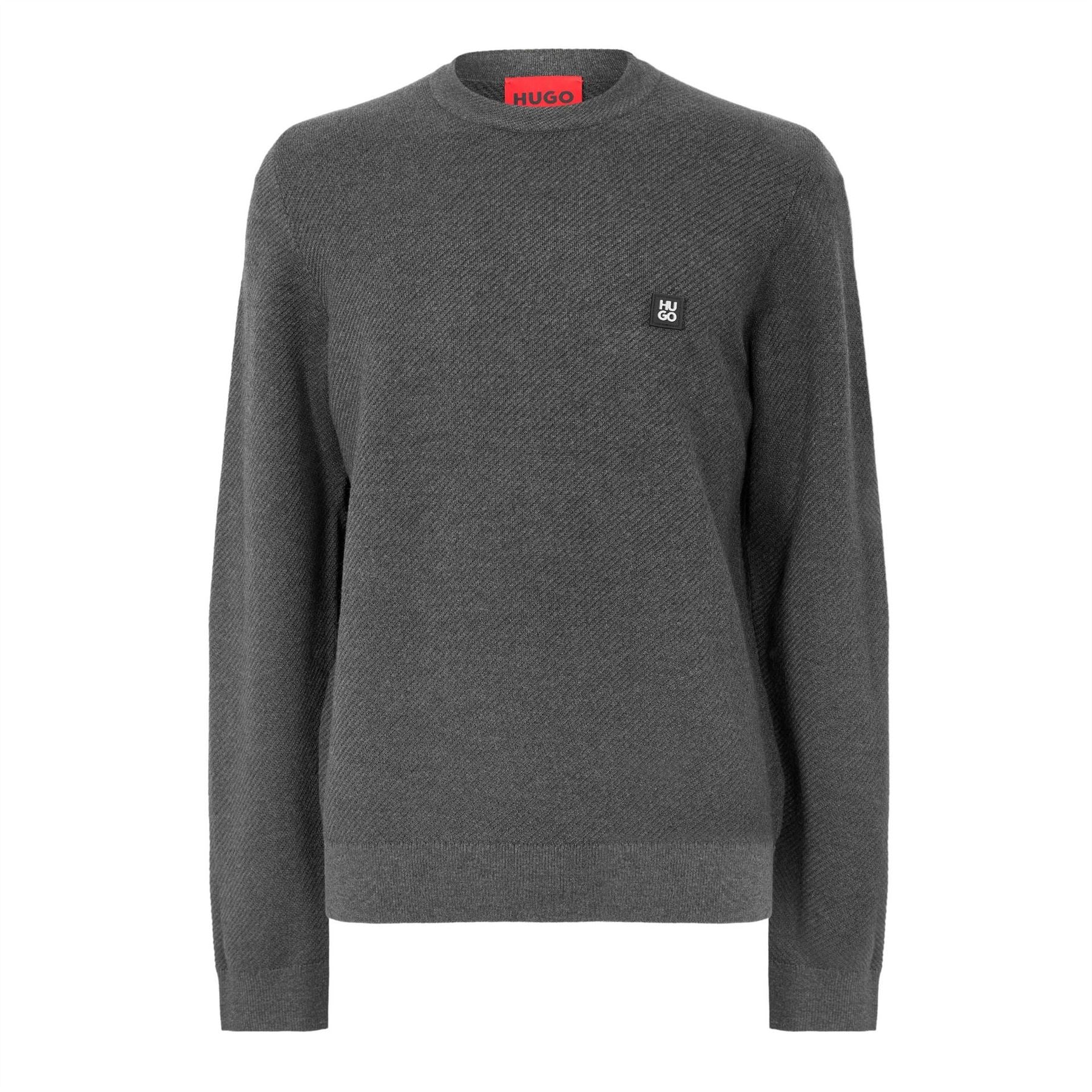 Hugo HUGO Crew Neck Wool Jumper with Logo Detail (Setal)