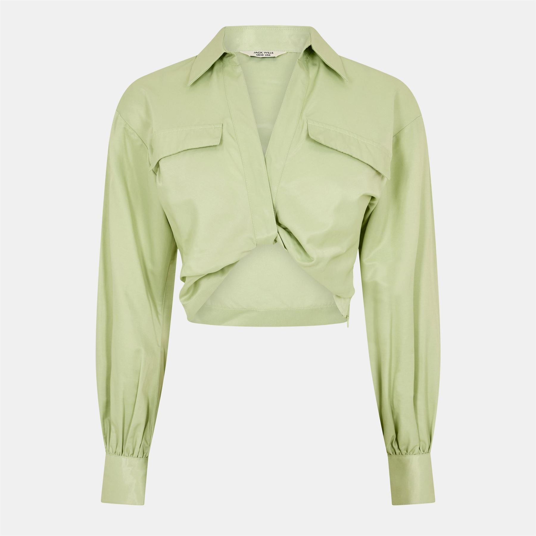 Jack Wills Draped Cropped Blouse