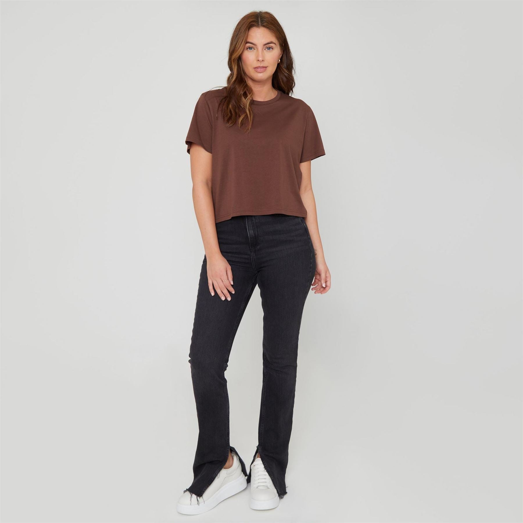 Be You Boxy Fit Cropped Crew Neck T-Shirt