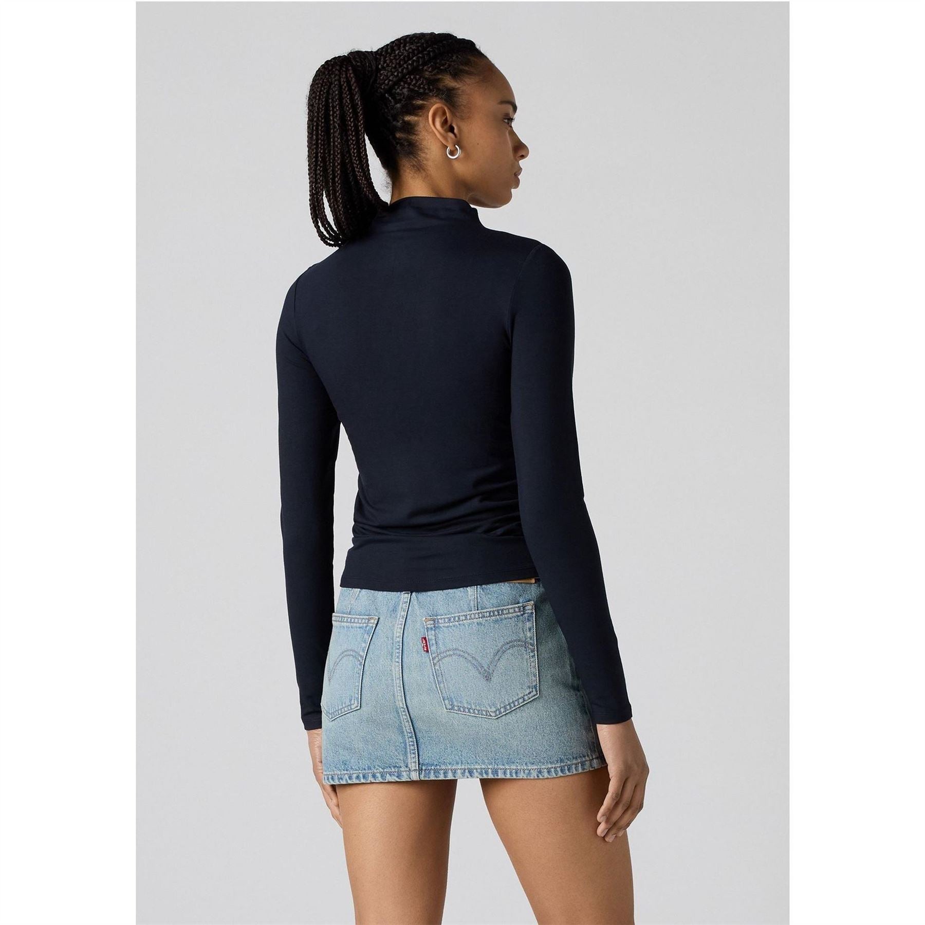 Levis Nina Mock Neck Long Sleeve Slim Fit T-Shirt