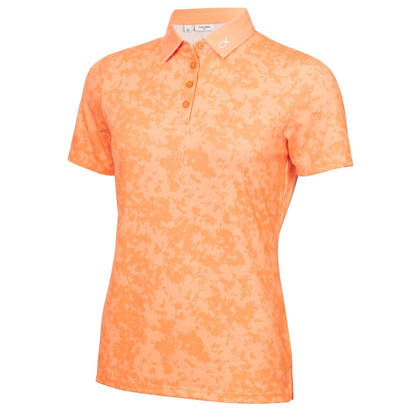 Calvin Klein Golf Canvas Print Collared Neck Polo Shirt