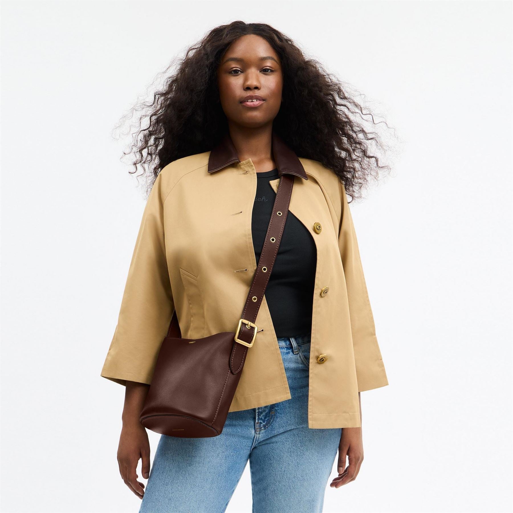 Coach Bleeker Cylinder Shape Cross Body with Patch