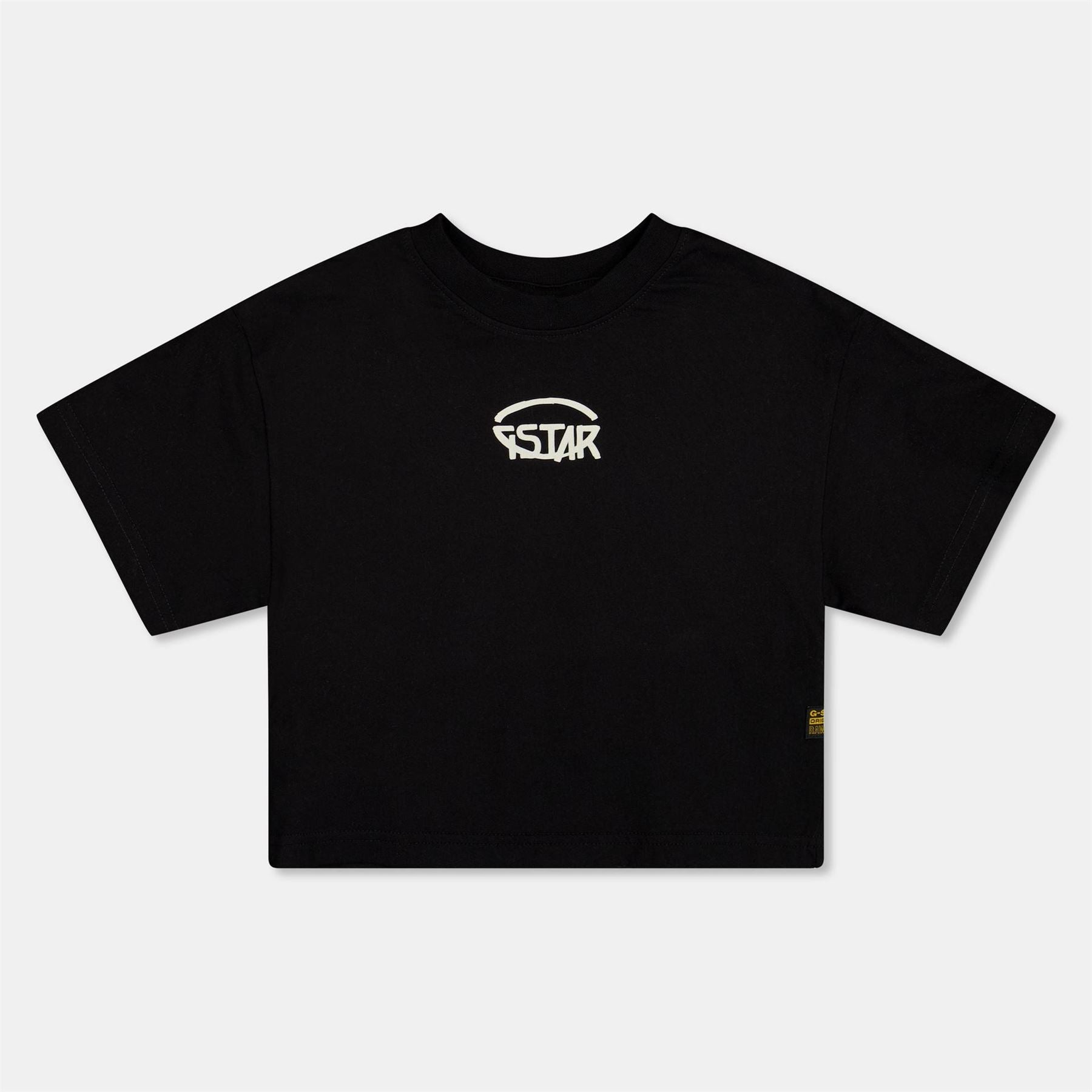 G Star Cropped Relaxed Fit Crew Neck T-Shirt