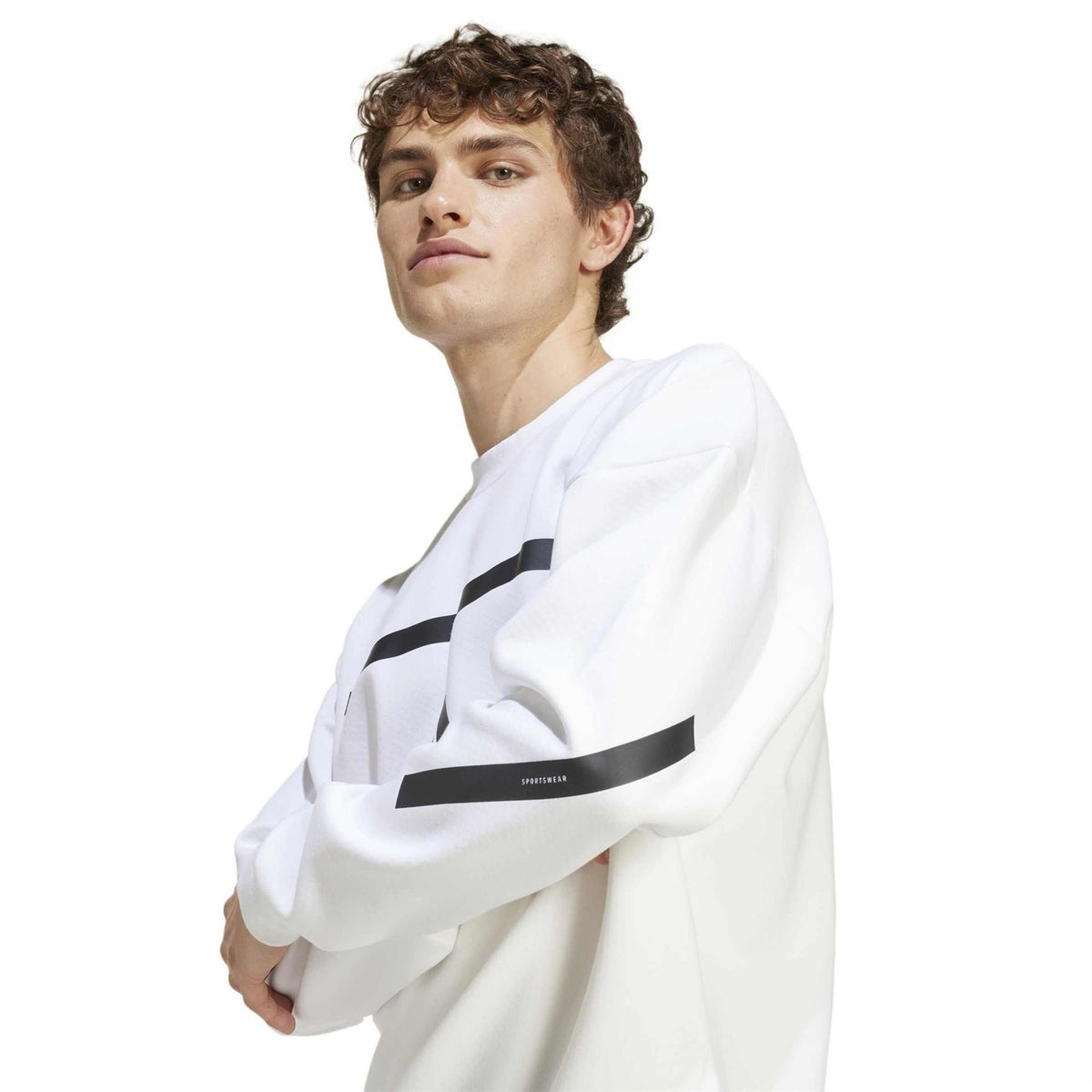 adidas Z.N.E. Crew Neck Long Sleeve Oversized Sweatshirt