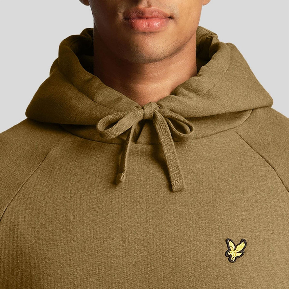 Lyle and Scott Raglan Racked Cotton Hoodie