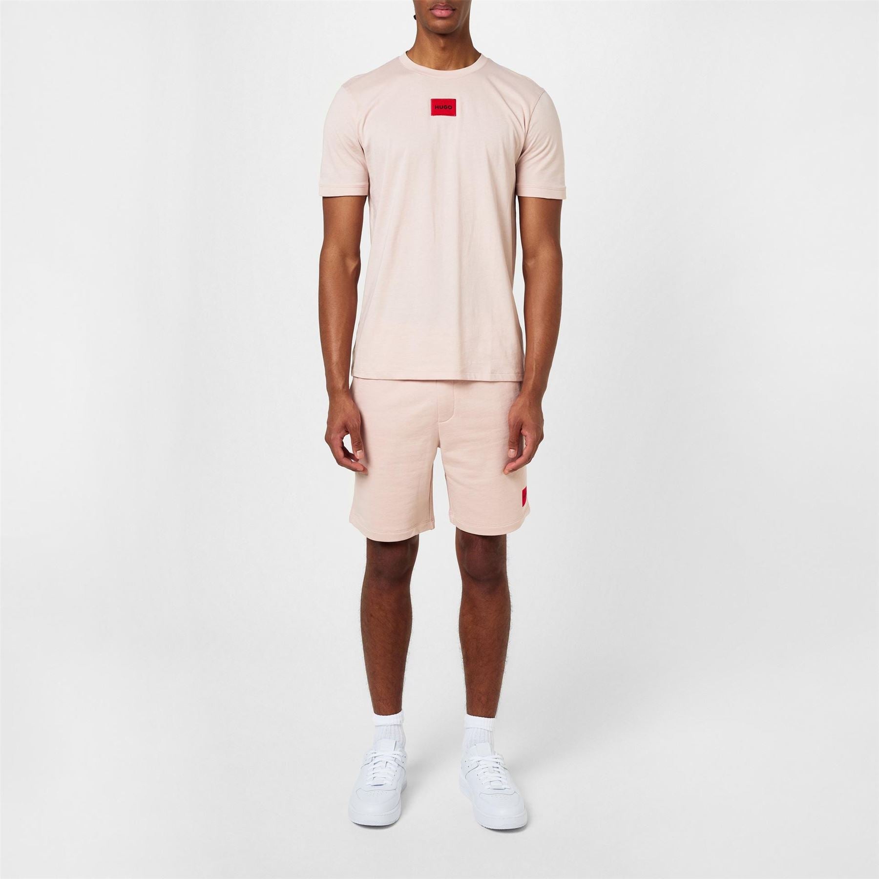Hugo HUGO Jogger Fleece Shorts with Logo Detail   Soft Cotton Blend Jersey