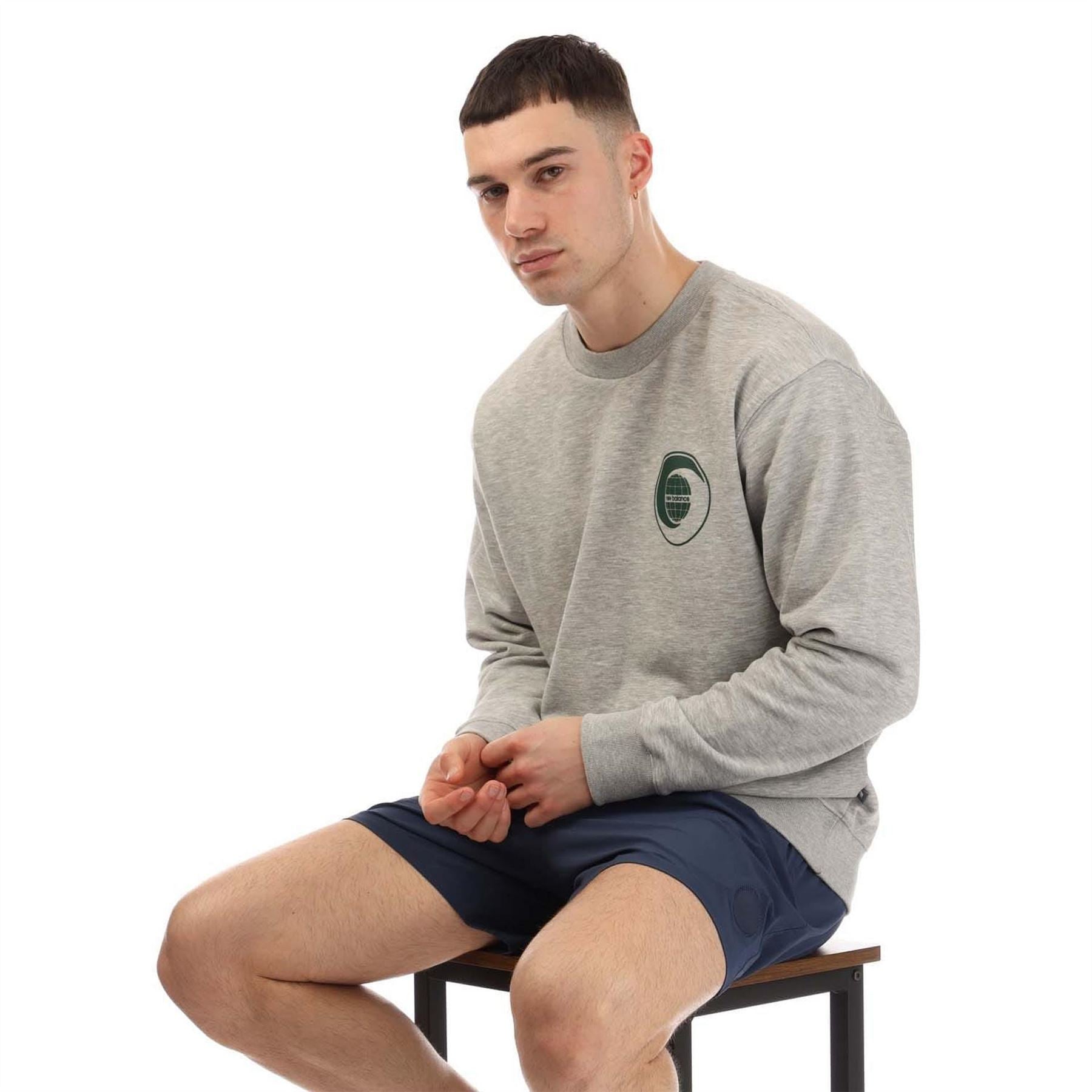 New Balance Terry Relaxed Globe Long Sleeve T-Shirt