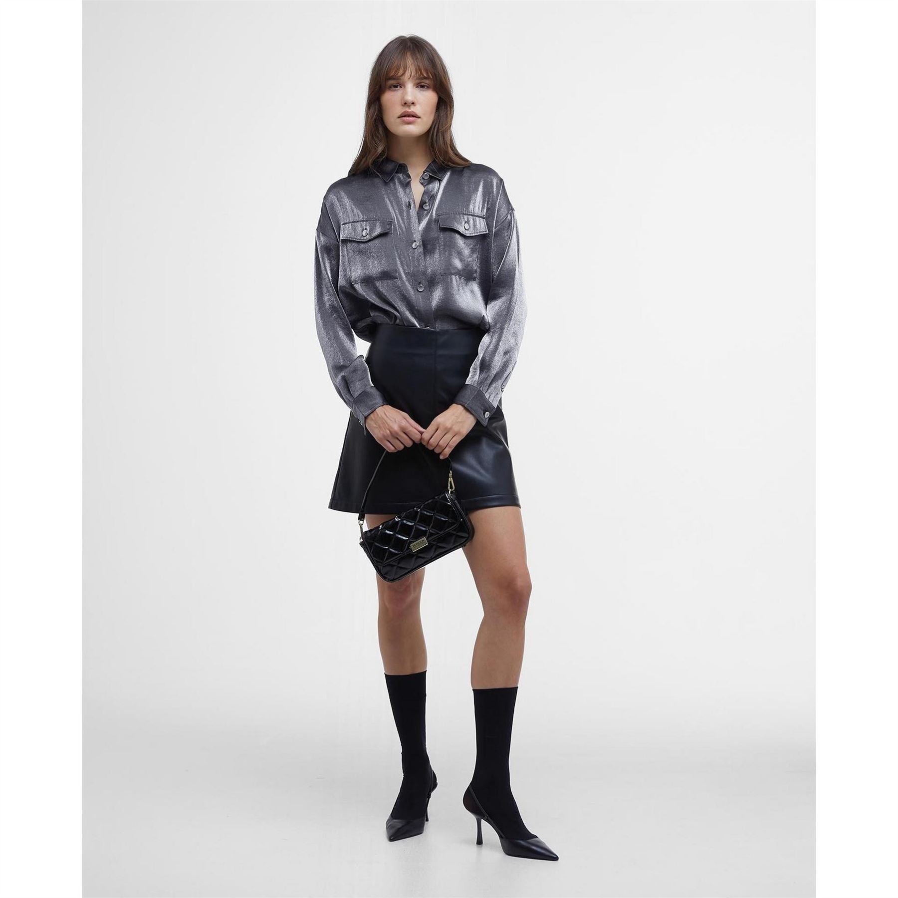Barbour International Satin Long Sleeved Shirt