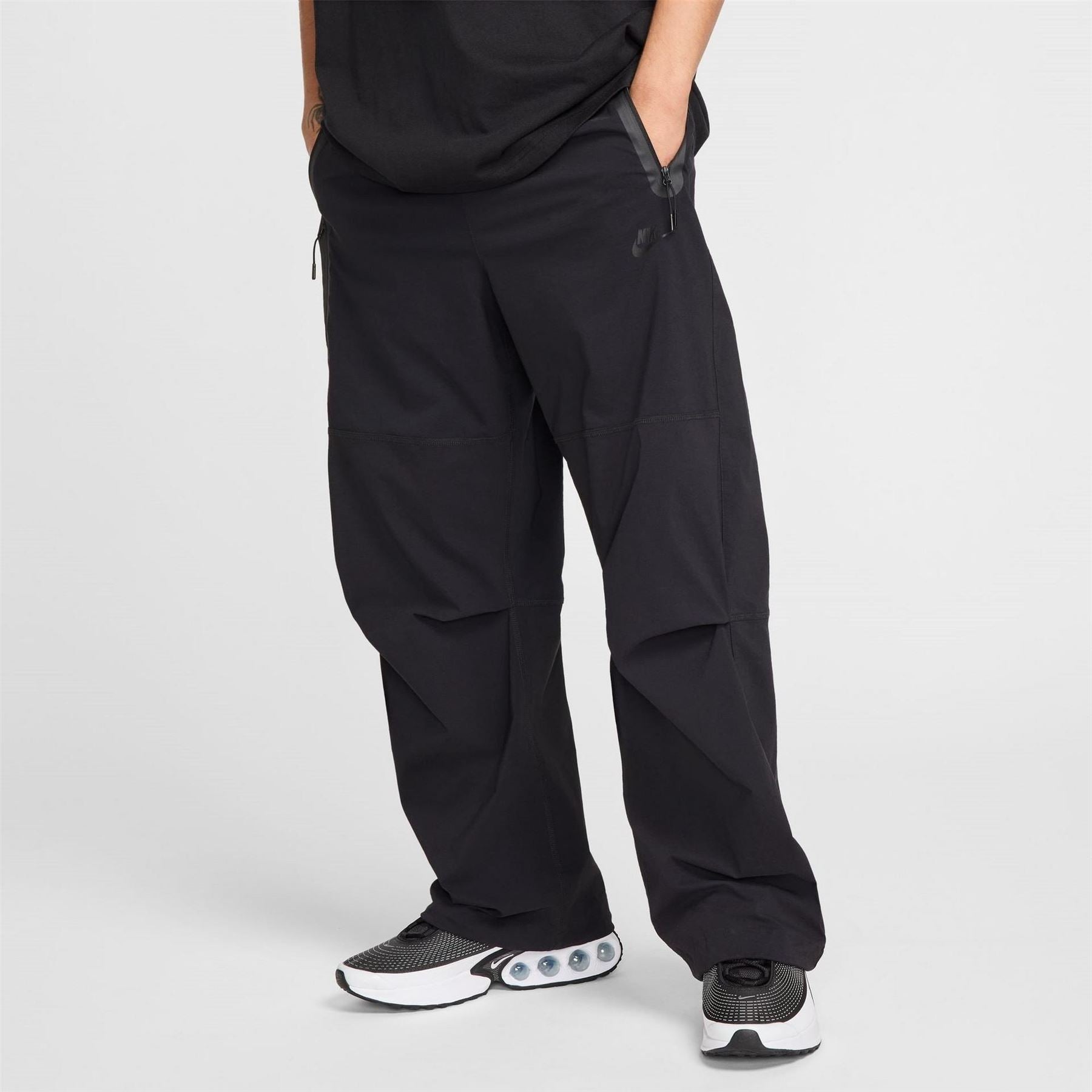 Nike Tech Solid Patterned Wide Leg Track Pants
