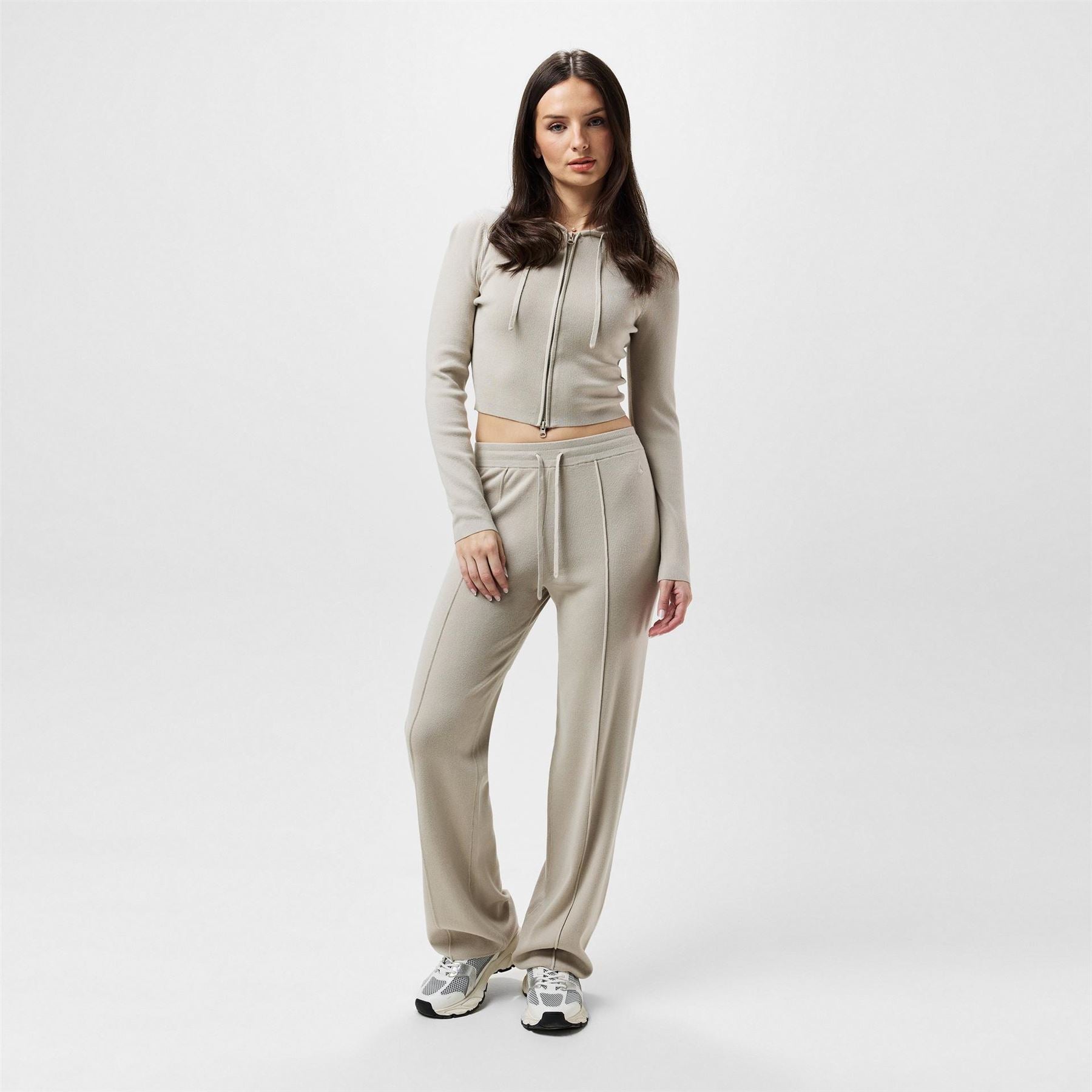 Jack Wills Womens Knitted Pin Tuck Trousers