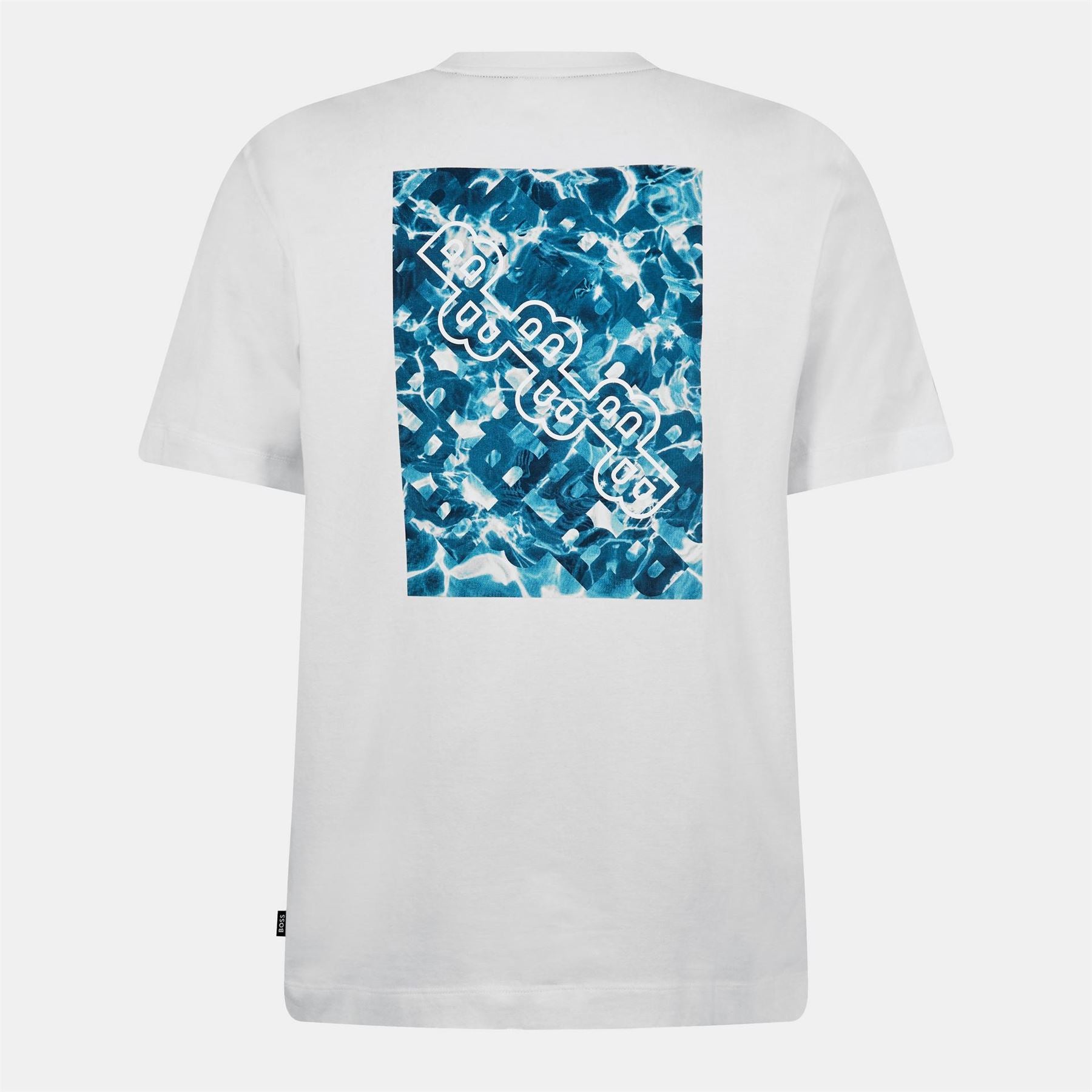 Boss Box Print Crew Neck Regular Fit T-Shirt
