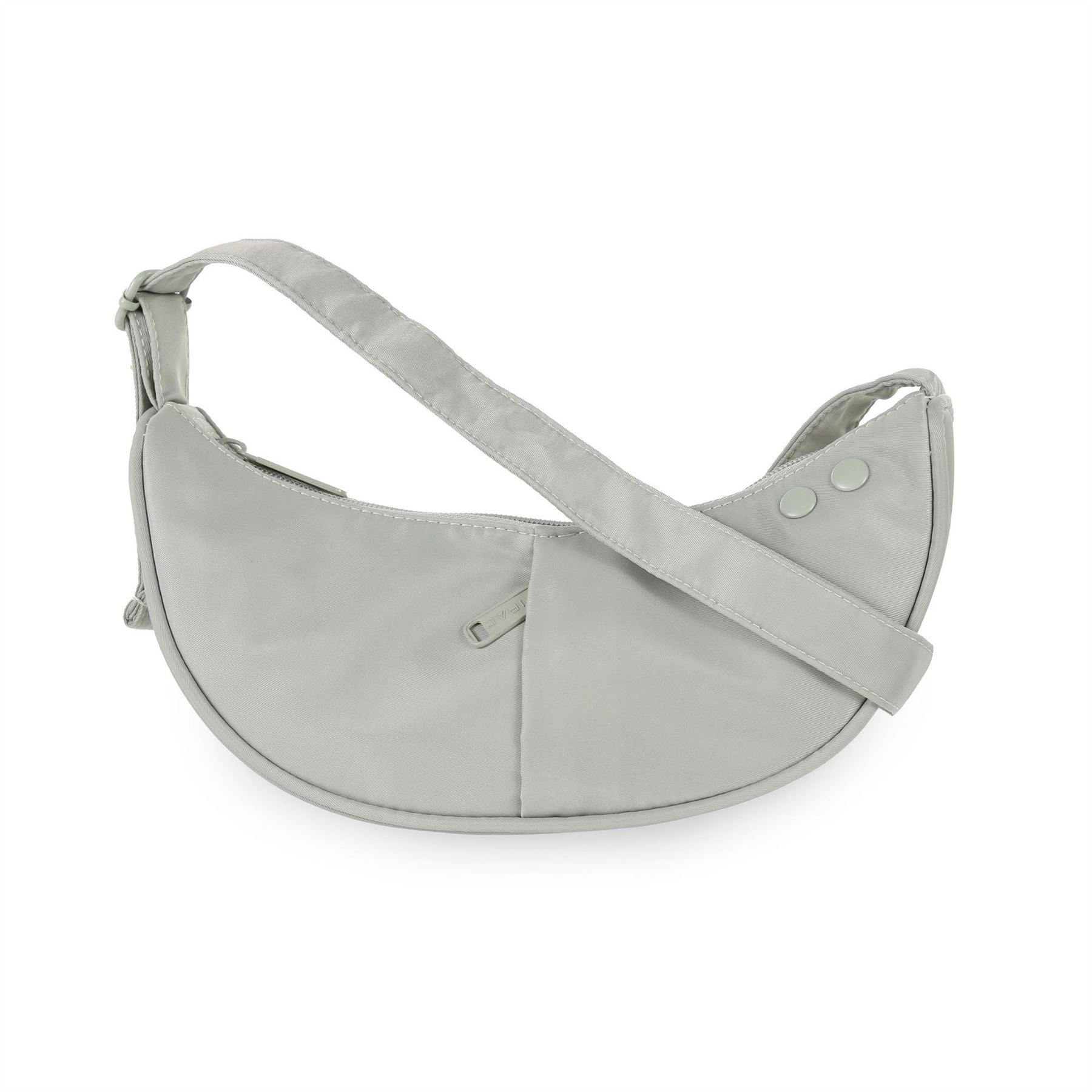 Spiral Cali Crescent Shape Cross Body Bag with Logo Patch