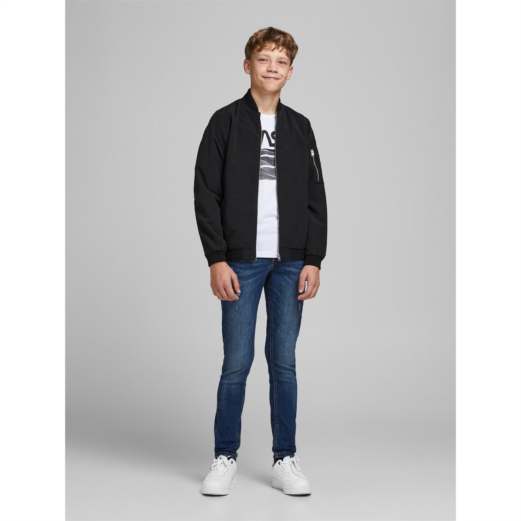 Jack and Jones Rush Bomber Zip Neck Regular Fit Jacket