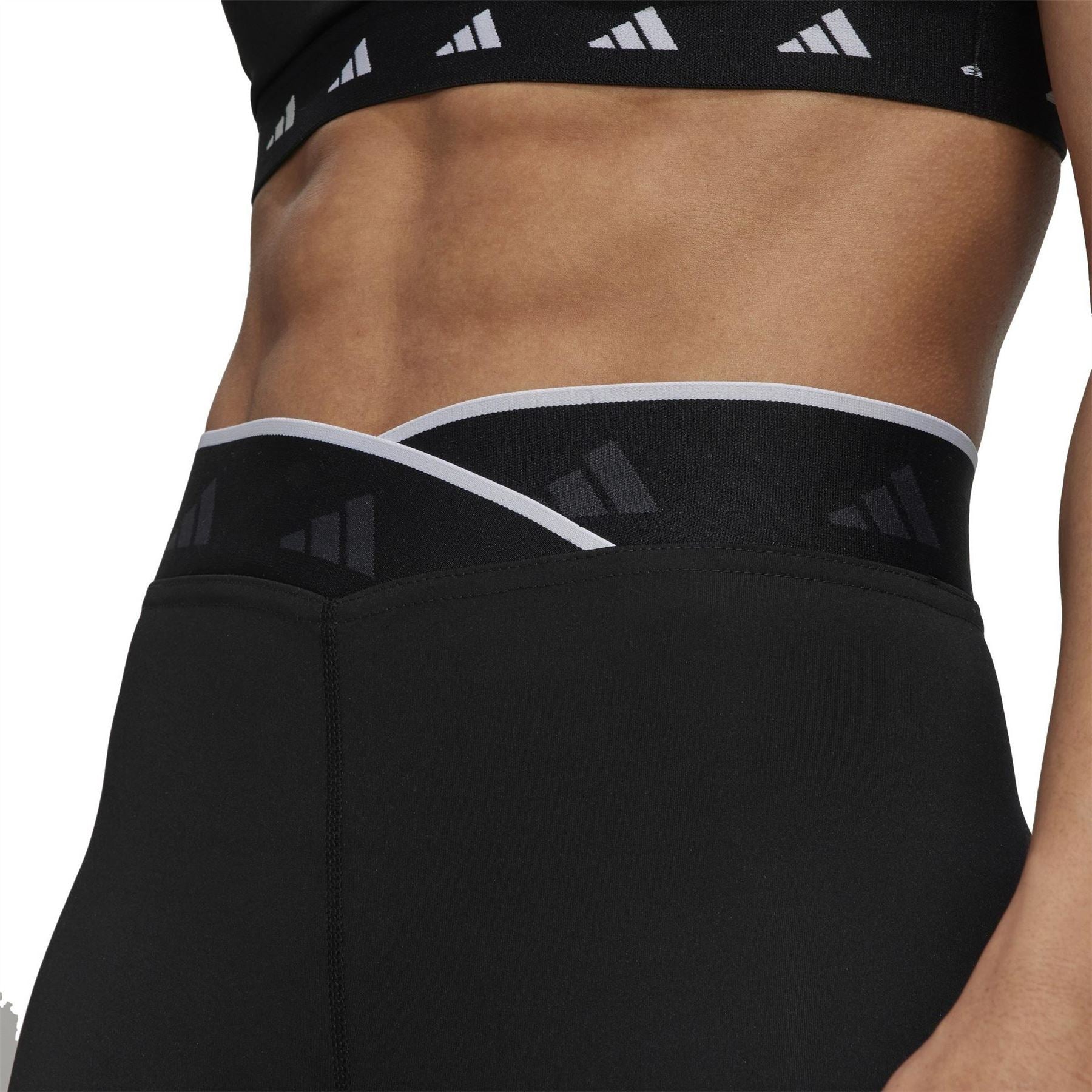 adidas Womens Techfit V Shaped Elastic 7 8 Leggings