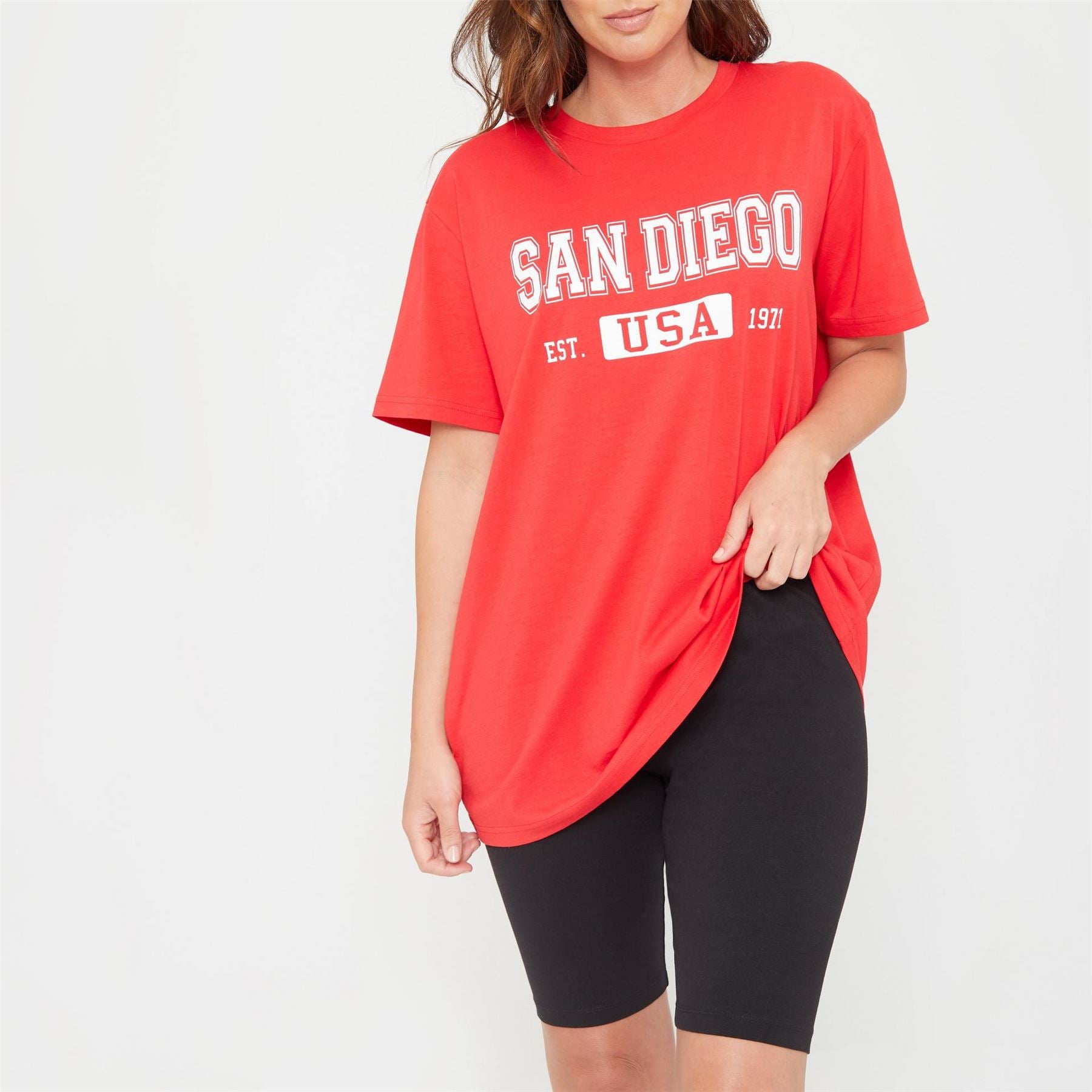 Be You Slogan T-Shirt And Cycling Shorts Coord