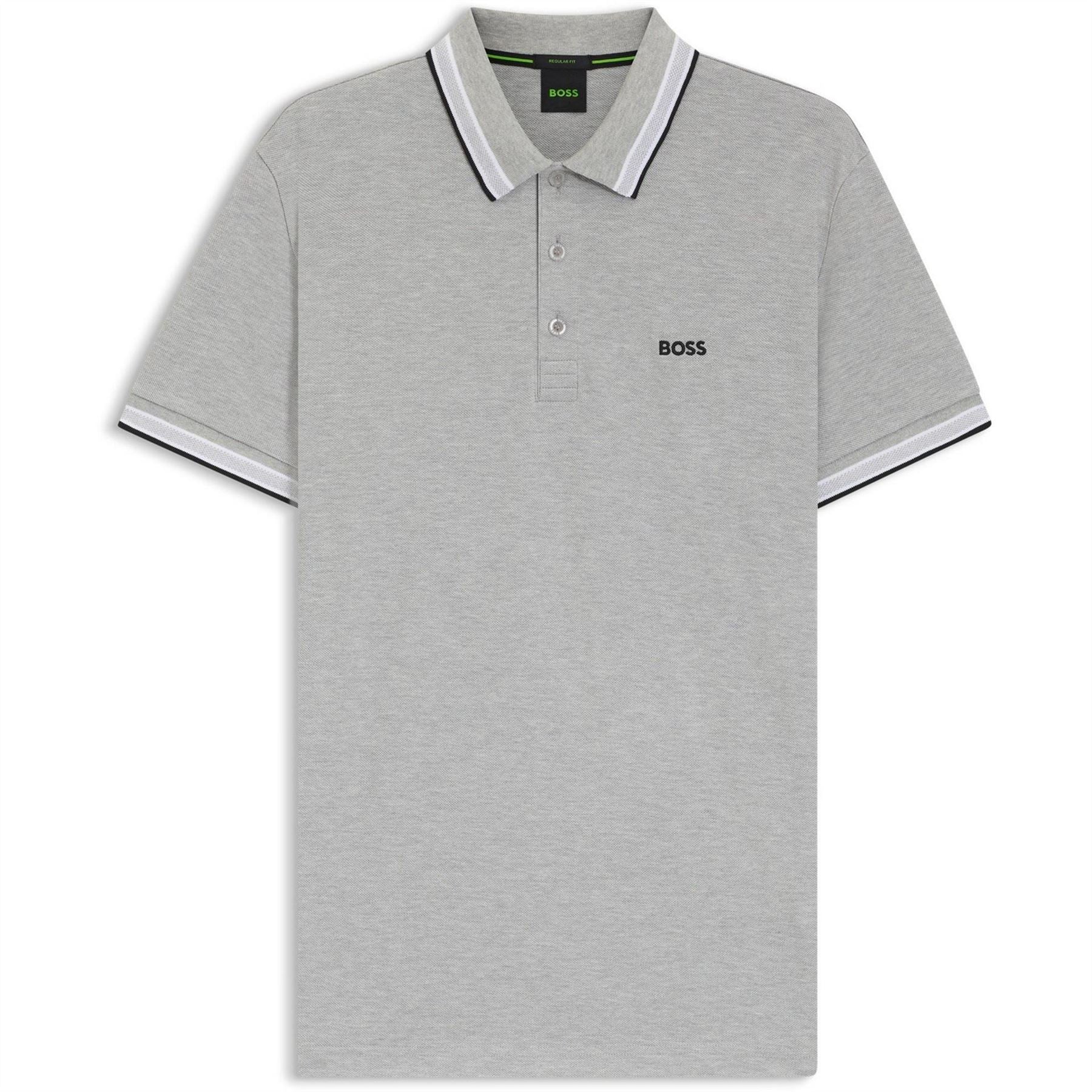 Boss Paddy Euro Green Cotton Short Sleeve Polo Shirt