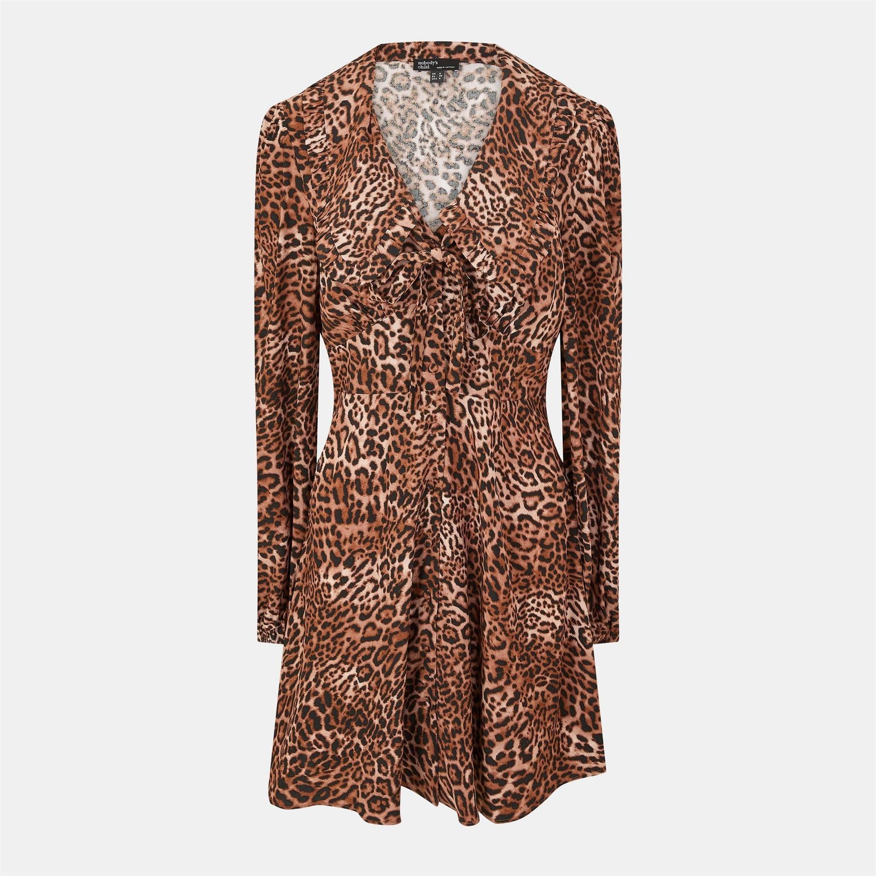 Nobodys Child Ottilie V-Neck Mini A-Line Dress