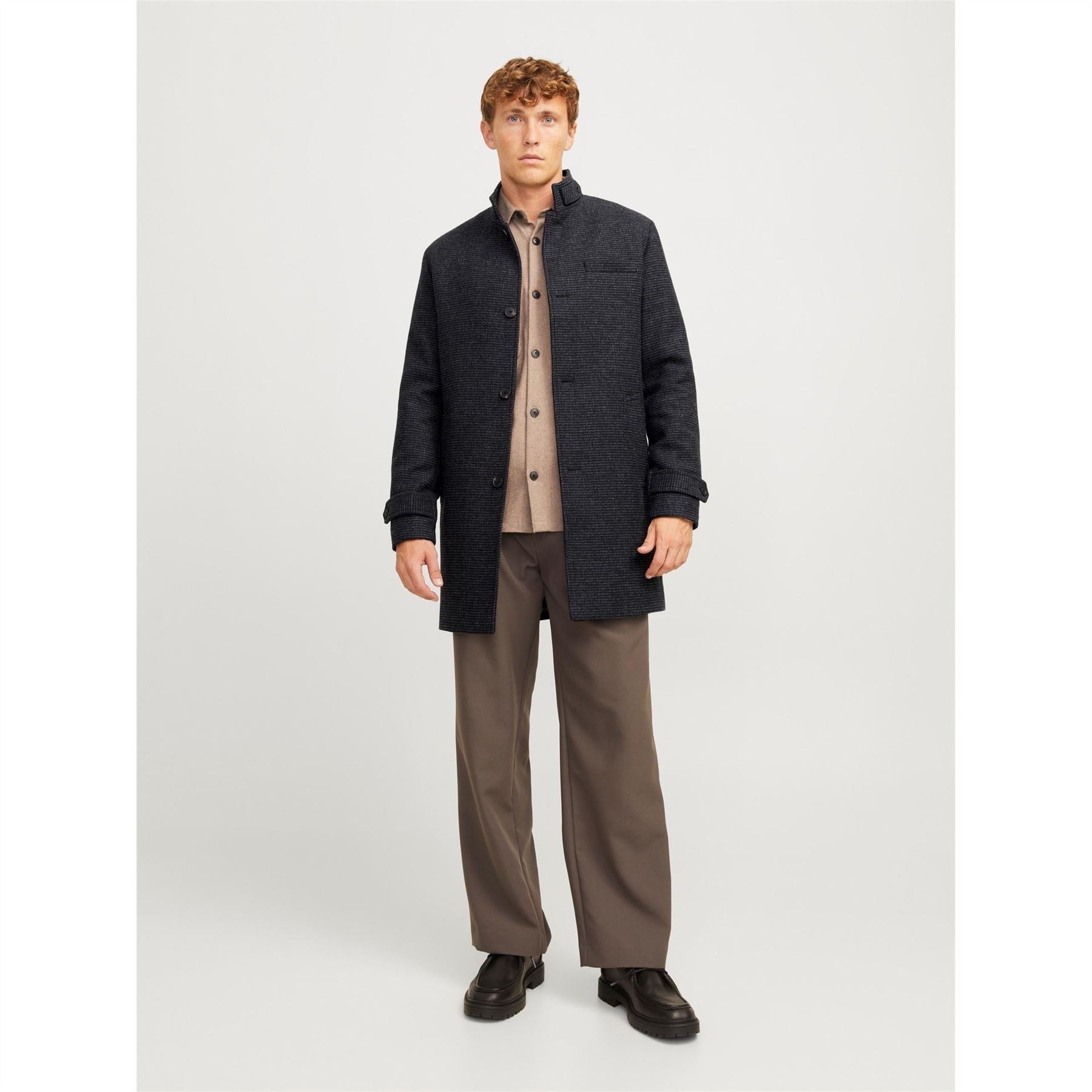 Jack and Jones Melton Solid Patterned Over Coat