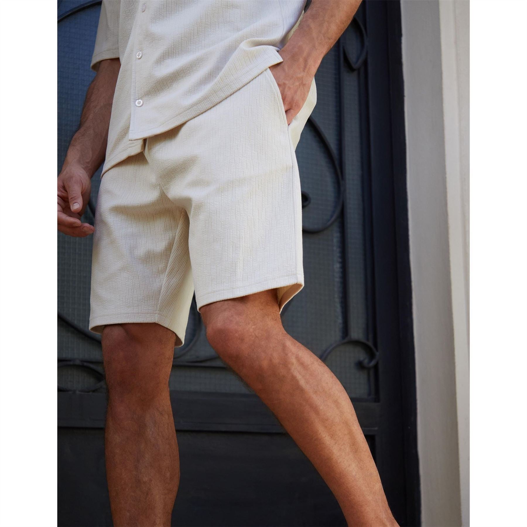 Threadbare Ribbed Bermuda Chino Shorts