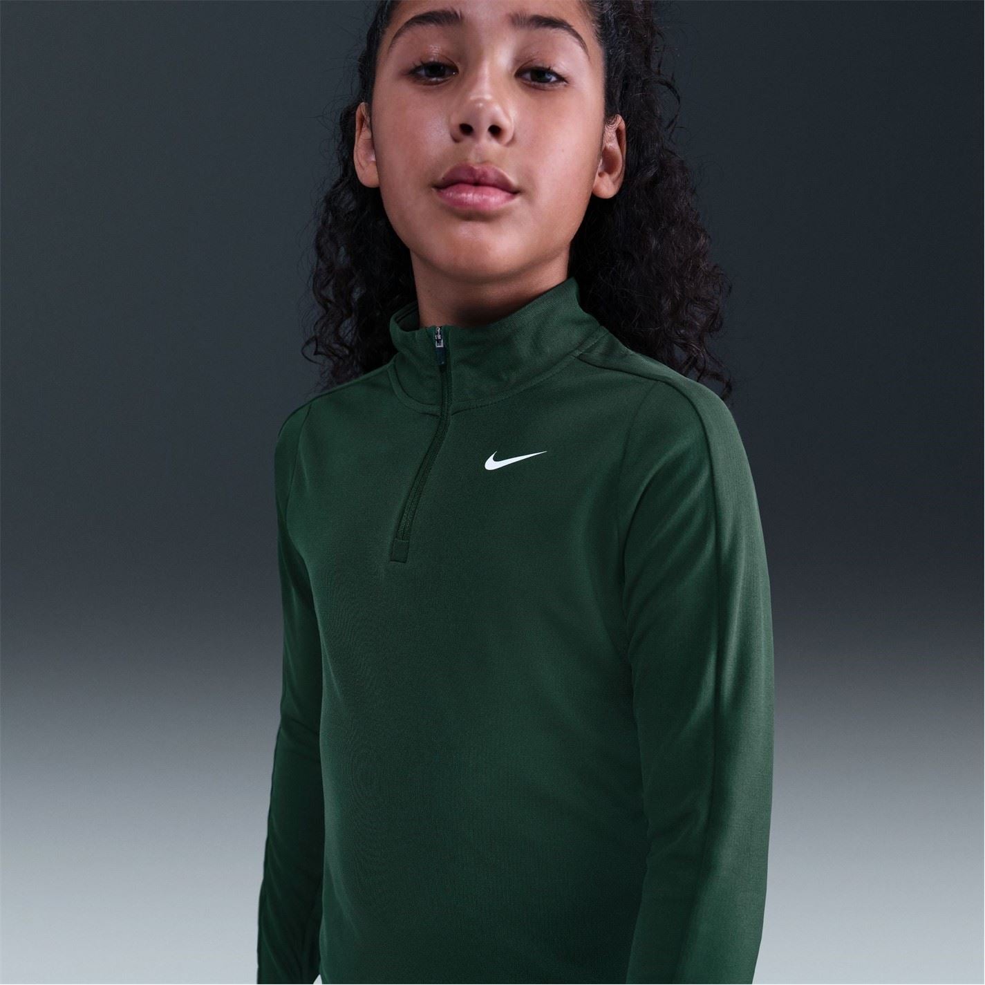 Nike Older Girls Dri Fit Long Sleeve Half Zip