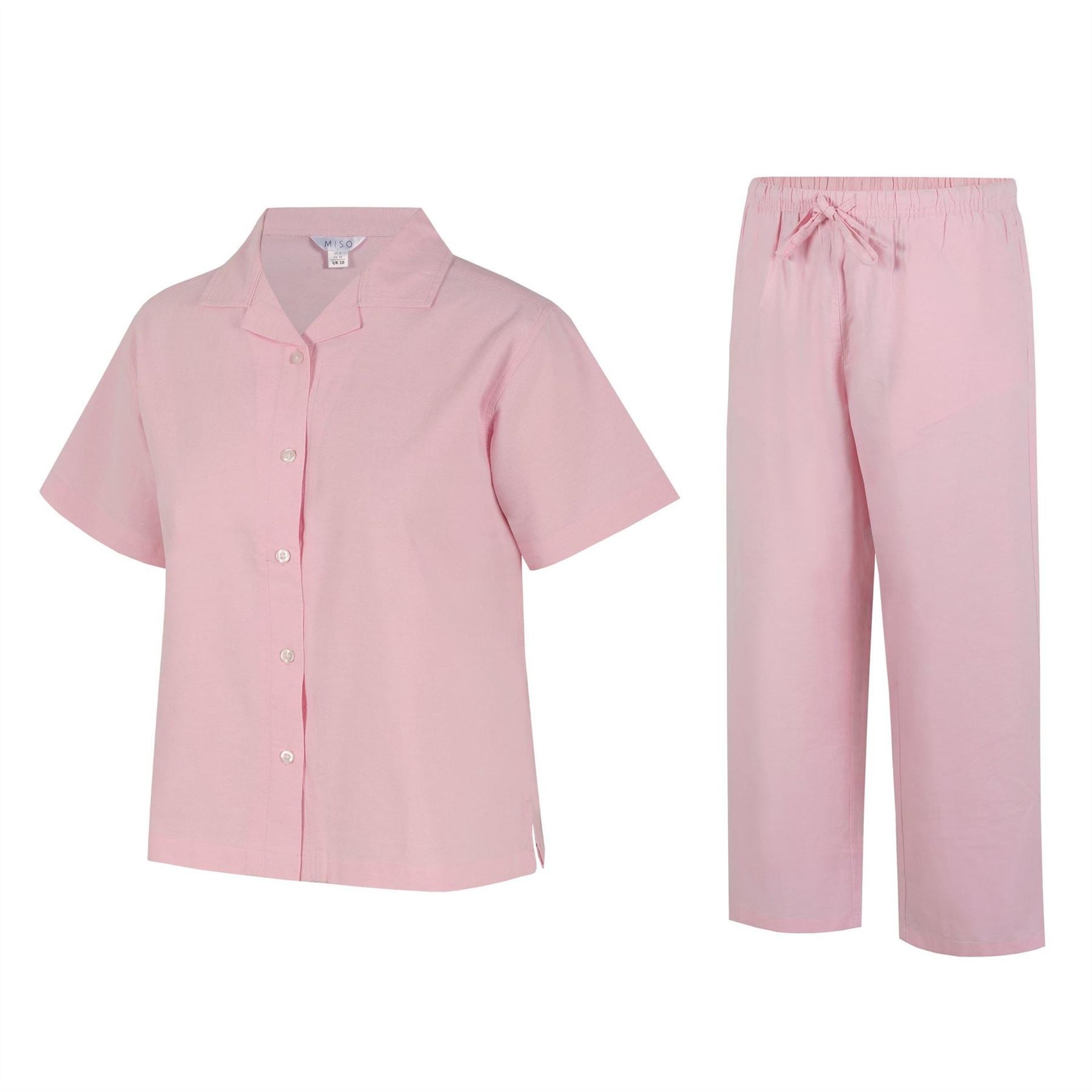 Miso Collared Neck Short Sleeve Shirt Casual Set