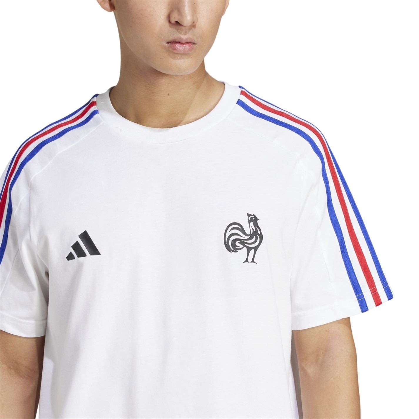 adidas Mens France Essentials 3 Stripes T-Shirt