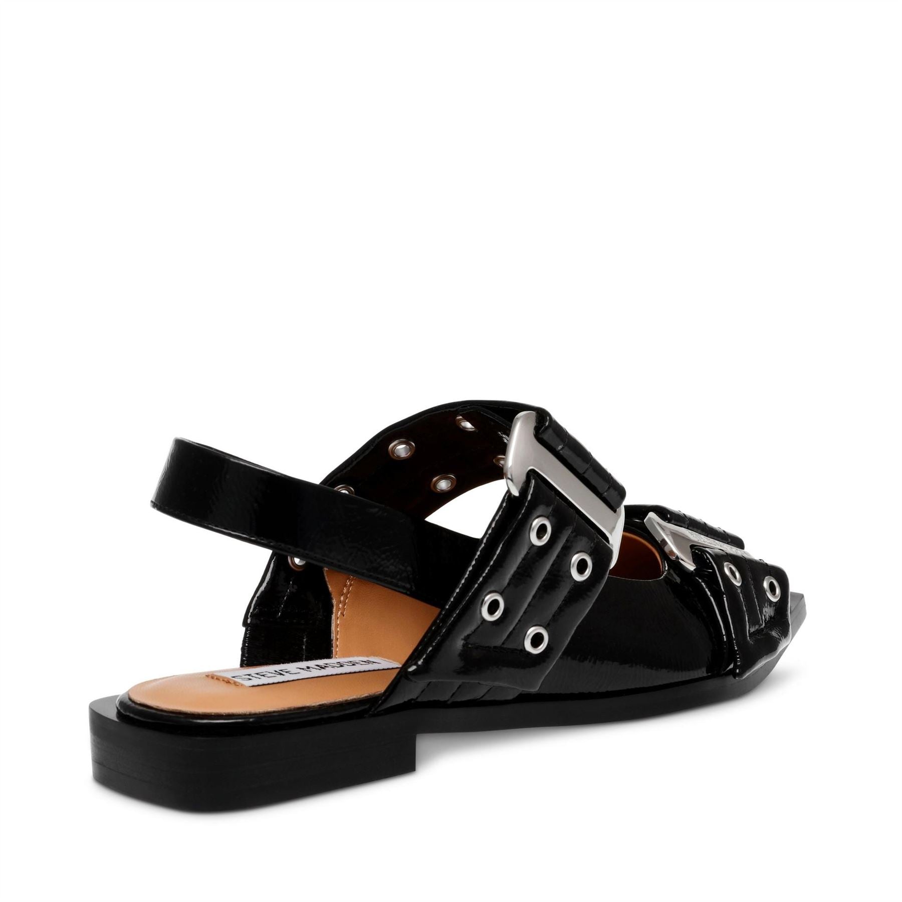 Steve Madden Ave Buckle Block Heel Ballet Pumps